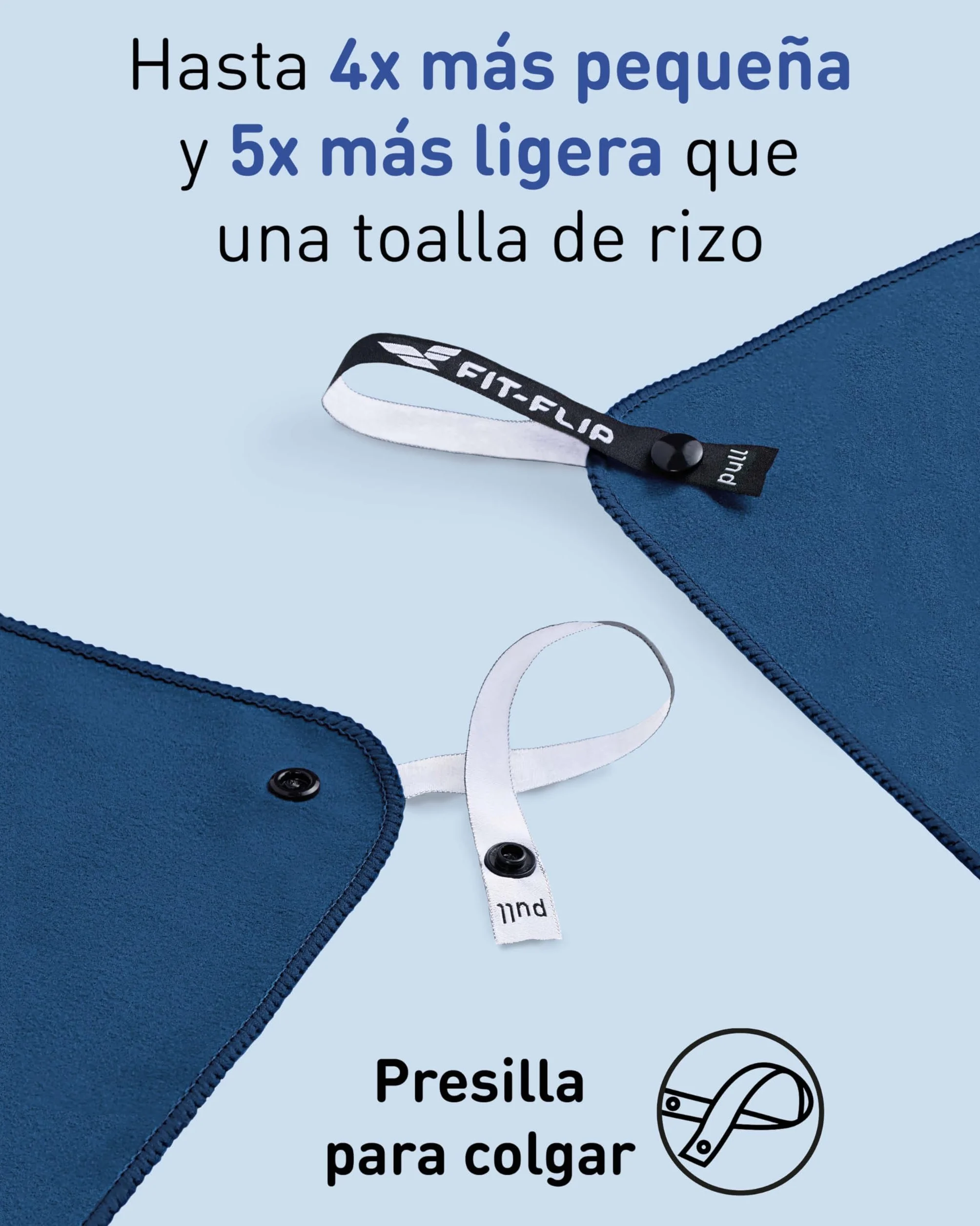 Fit-Flip Toalla Microfibra Grande Ultraligera Secado Rápido para Gimnasio Playa Natación Viaje