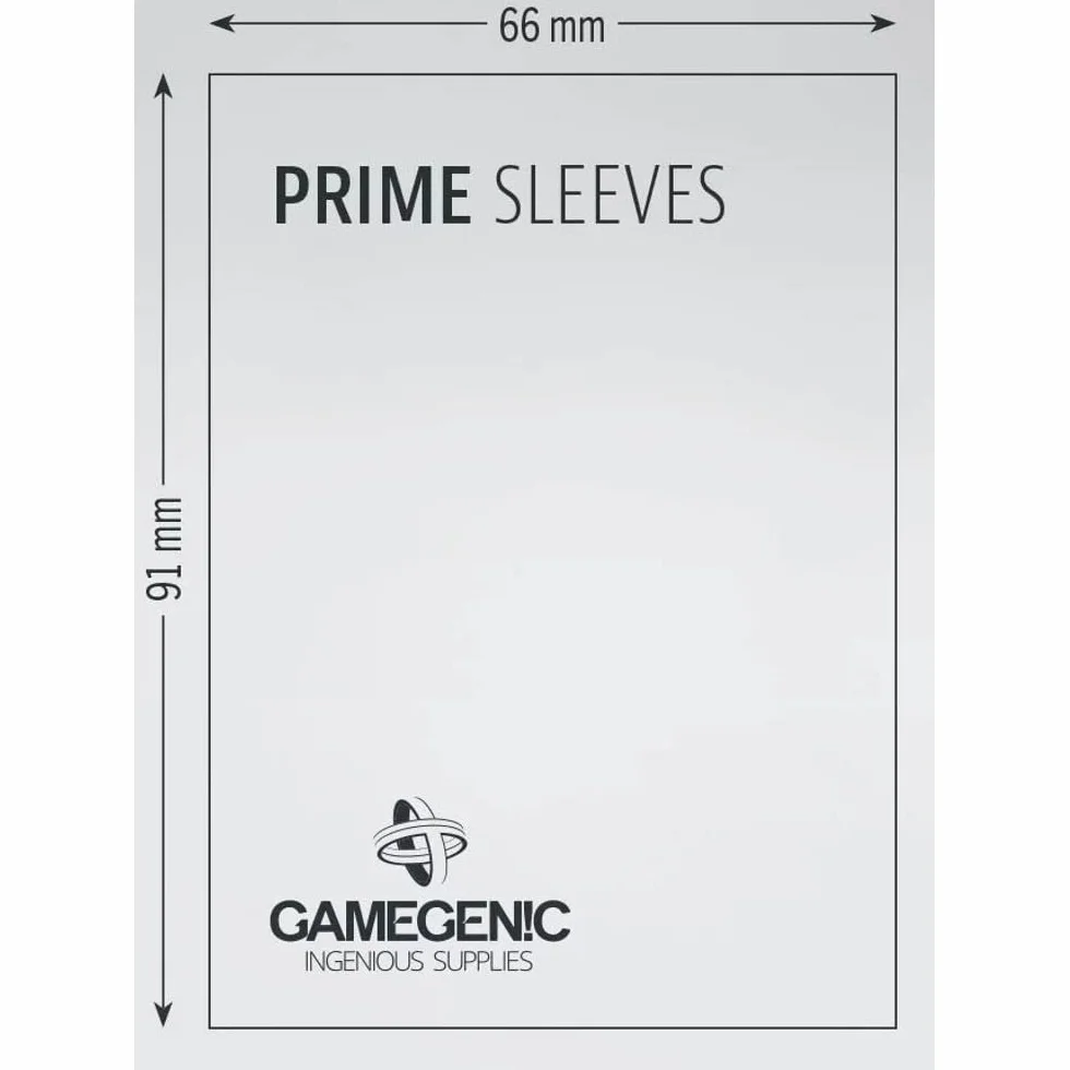 Gamegenic, GGS11015ML Prime SleevesCard Deck Holde, Red, 100 Pack