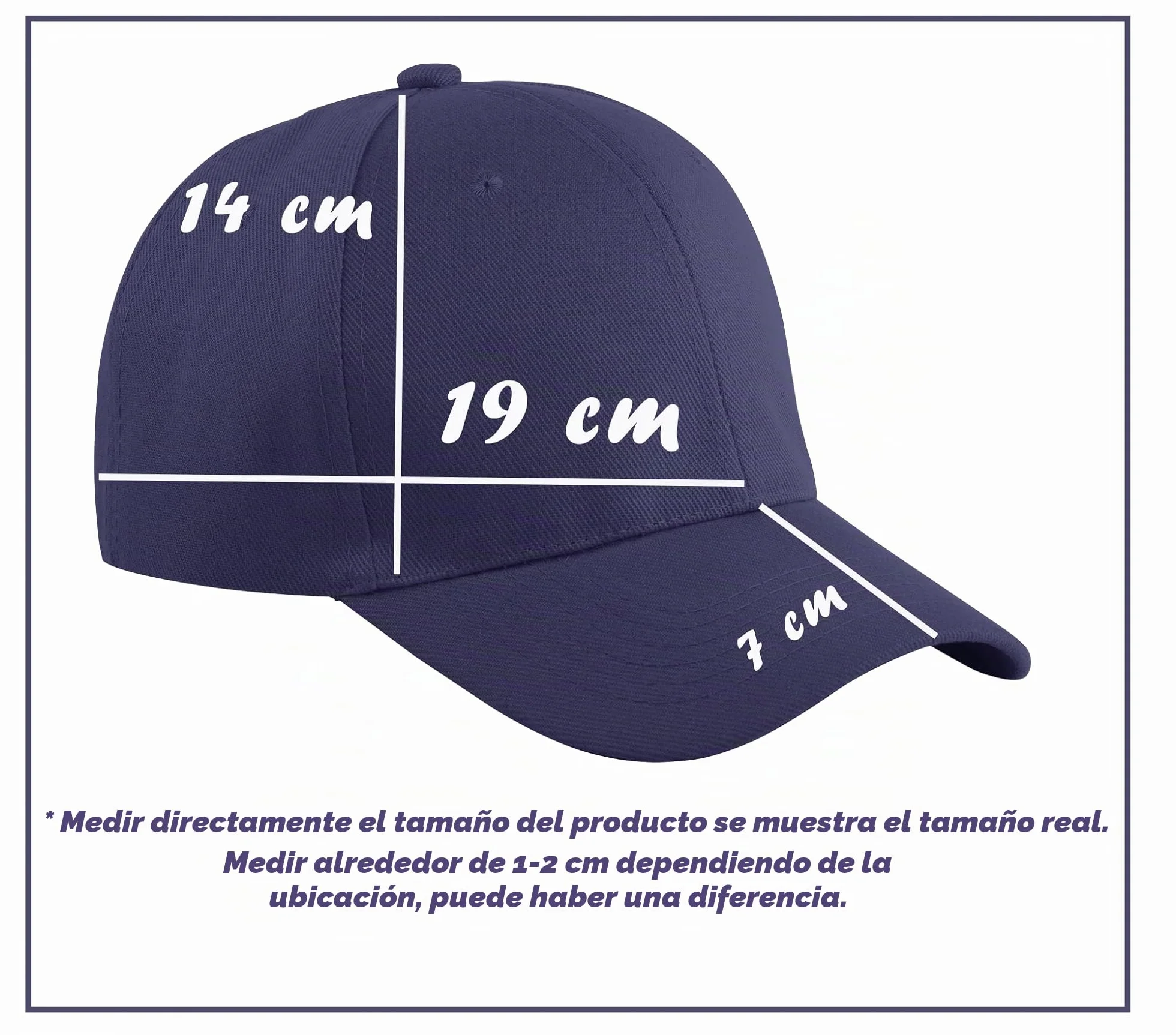 Gorra de béisbol infantil azul marino letras A-Z unisex