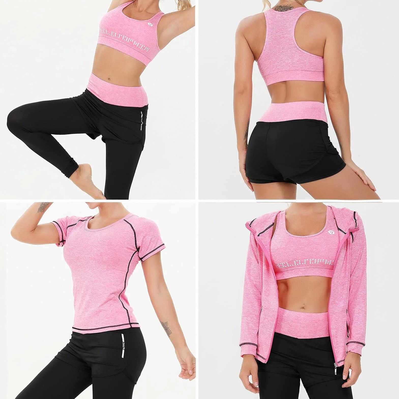 JULY'S SONG Conjunto de yoga 5 prendas para correr gimnasio fitness