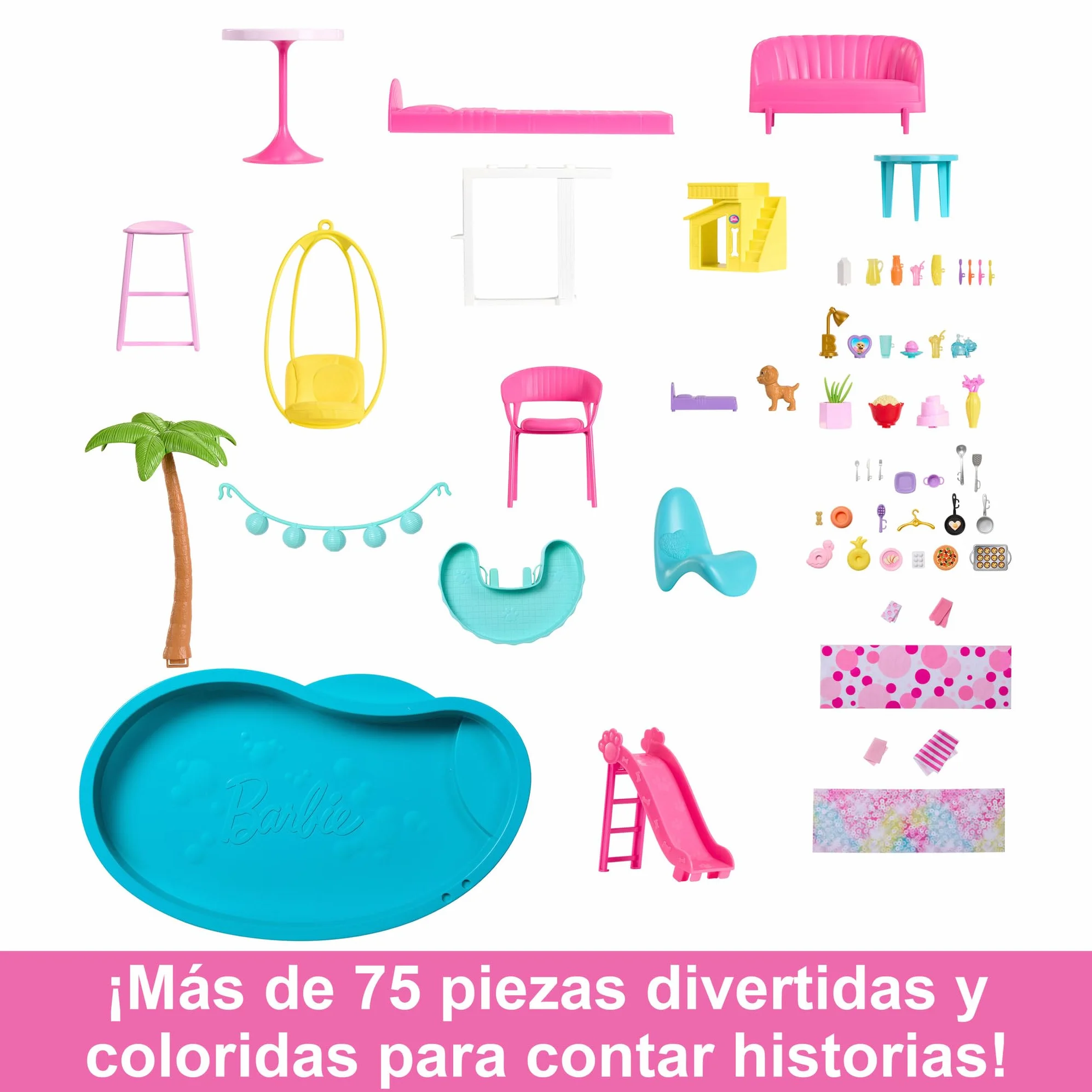 Barbie Dreamhouse 2023 Casa para muñecas de Juguete de 3 Plantas con +75 Muebles y Accesorios, +3 años (Mattel HMX10)
