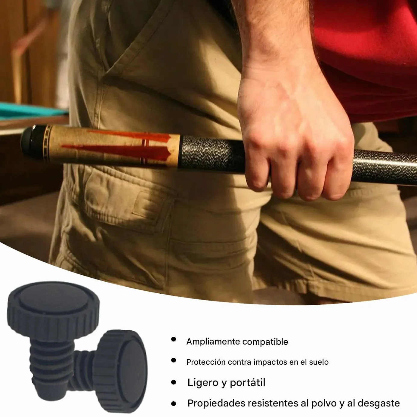 Knowlife Tapón de Goma para Taco de Billar, Funda Protectora 10 Unidades