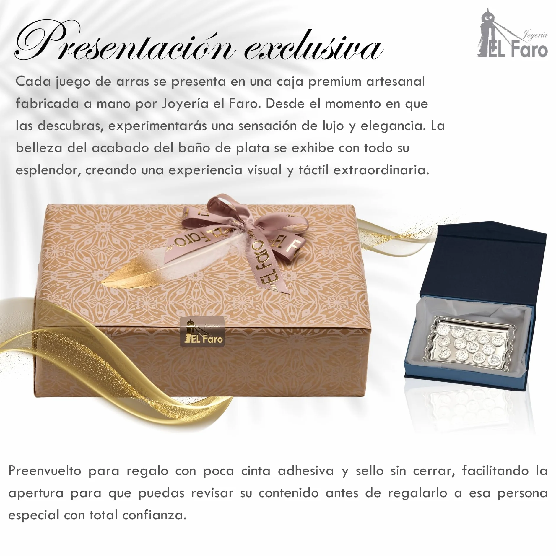 JOYERIA EL FARO | Arras de Boda | Arras Boda | Grabado Personalizado | Presentación en Estuche Premium | Un Regalo para Toda la Vida