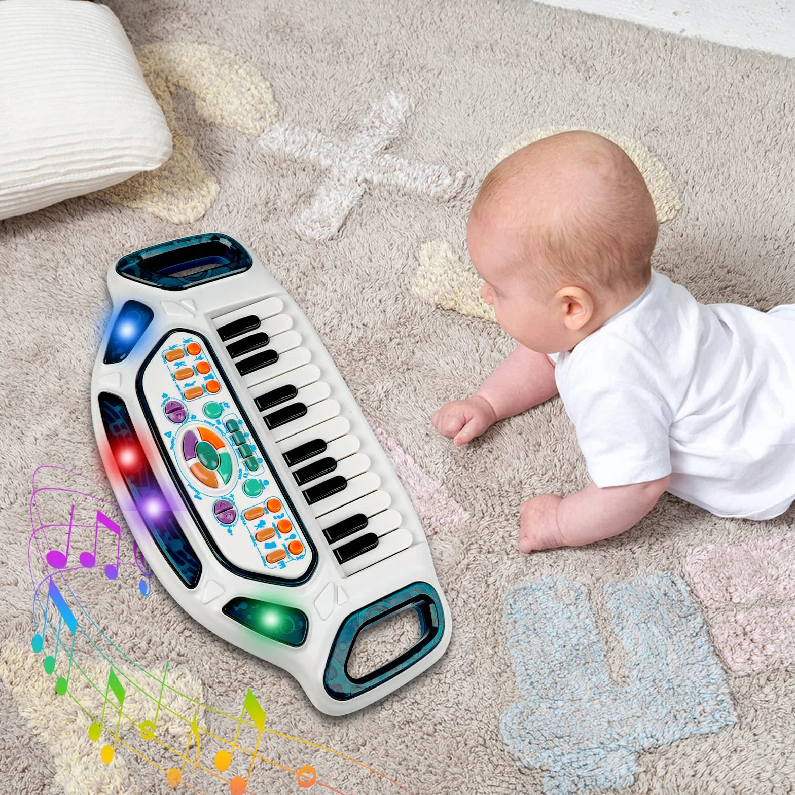 Teclado de juguete de piano para niños pequeños, juguetes multifuncionales para niños, regalos de cumpleaños para niños y niñas de 1 a 6 años