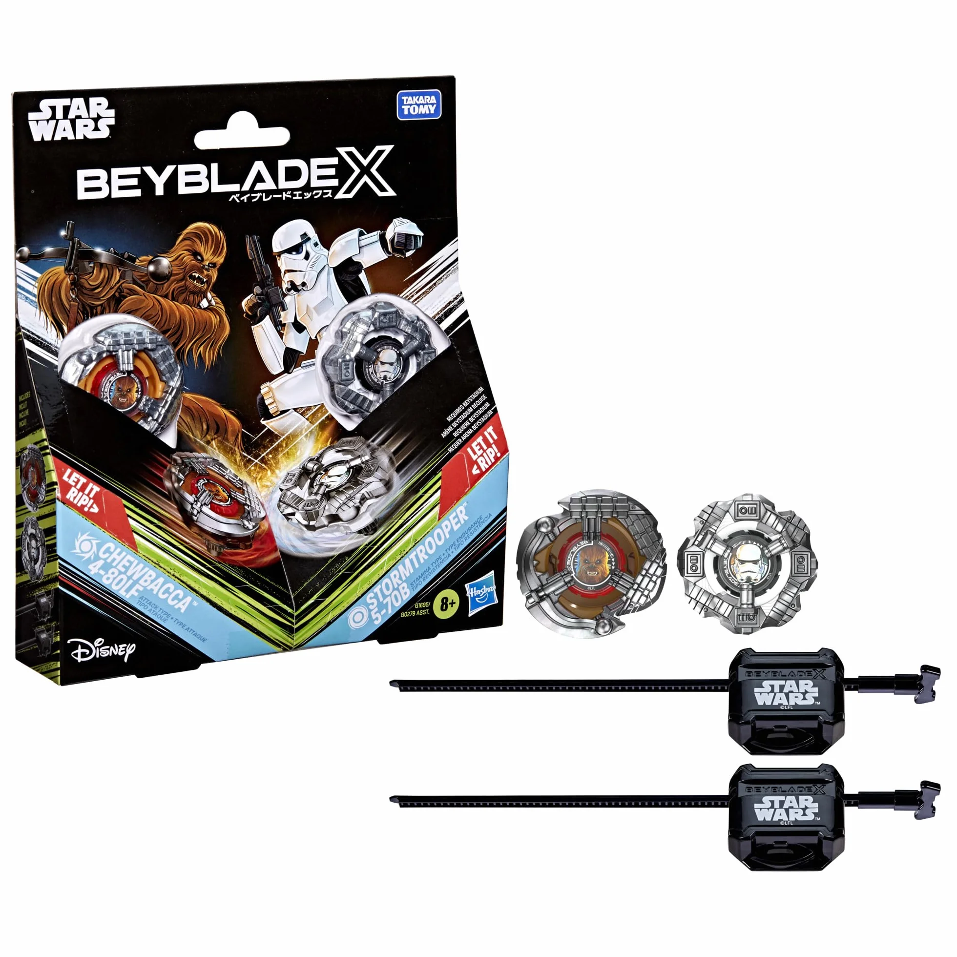 Beyblade X Star Wars Chewbacca 4-80LF vs Stormtrooper 5-70B