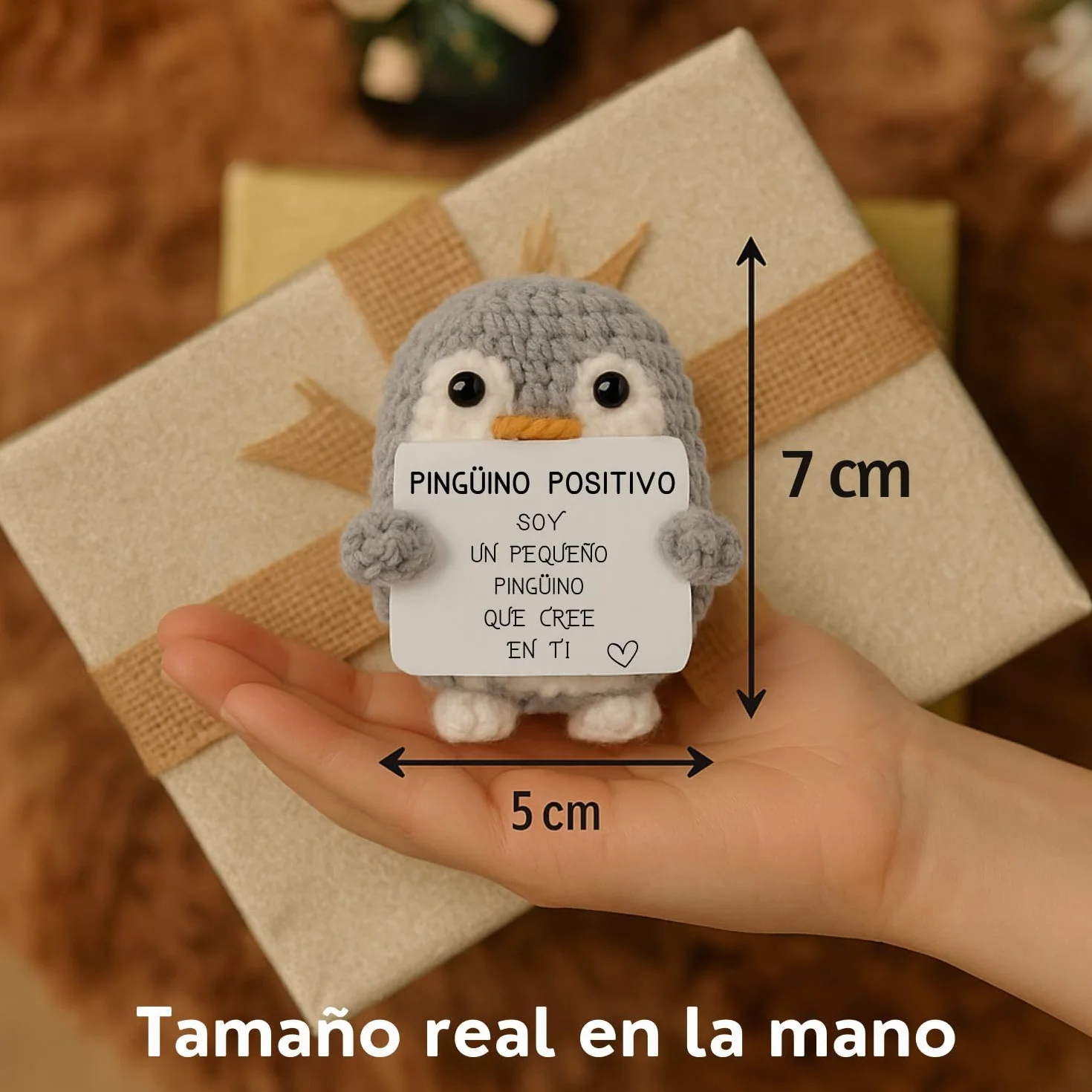 Pingüino Positivo Peluche Divertido Regalo Original Fiesta Infantil Adolescente Cumpleaños Niño Niña
