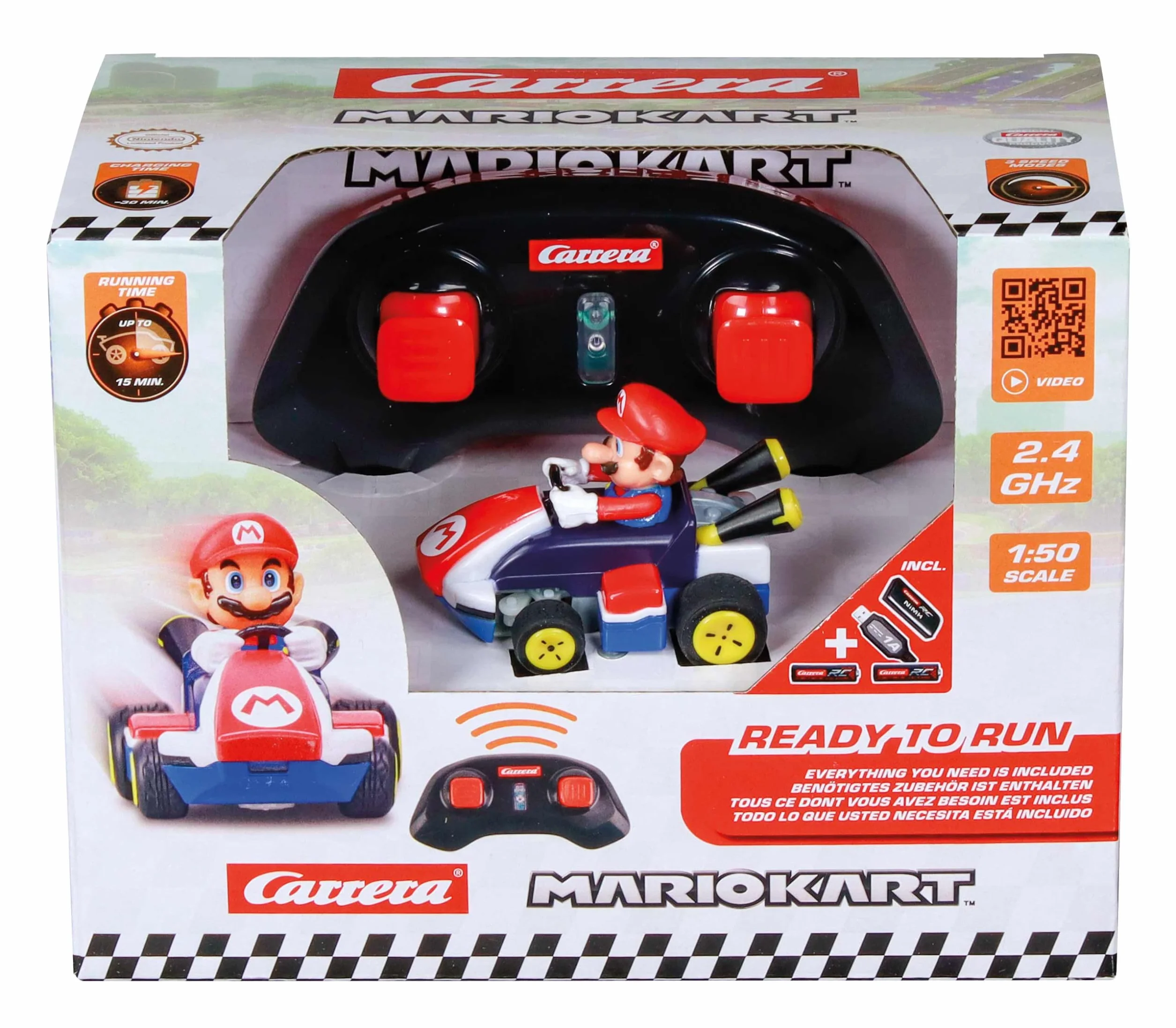 Mini RC Mario Kart(TM) de 2.4GHz, Mario (Caja de Papel)