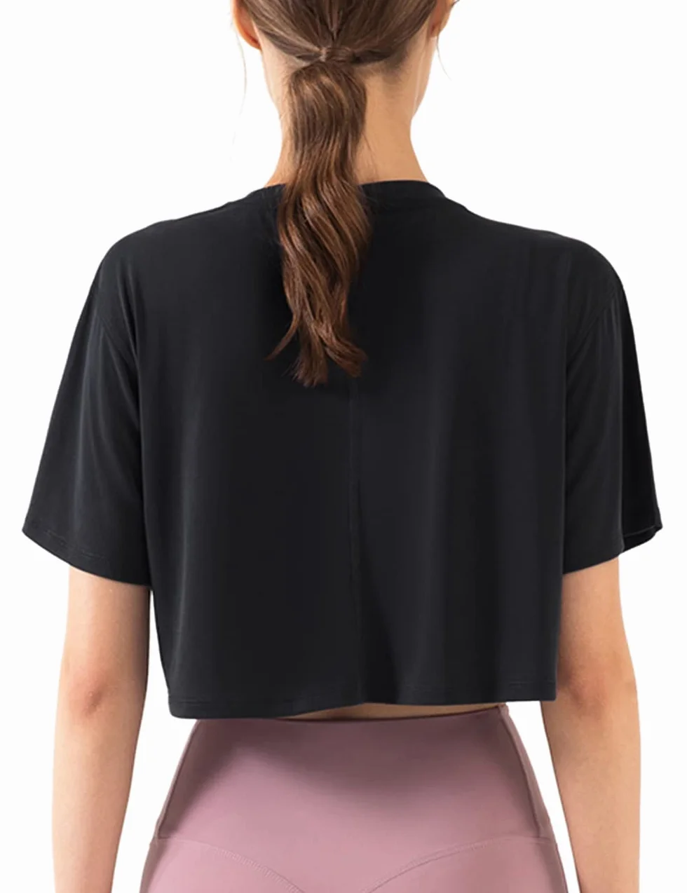 Blusas Cortas Manga Corta Yoga Camisetas Deportivas Mujer