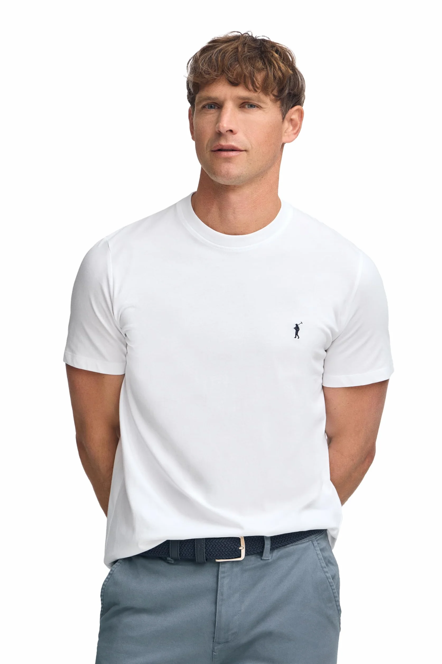 Polo Club Camisetas Hombre 100% Algodón Casual T-Shirt Cuello Redondo