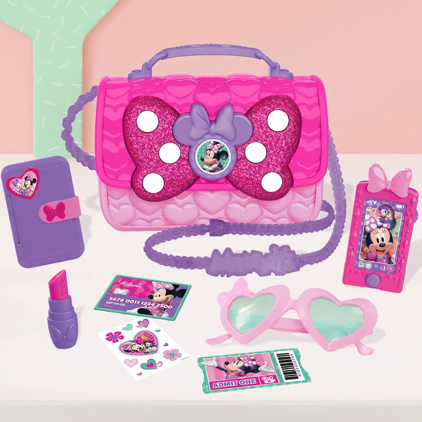 Disney Junior Minnie Mouse Bowfabulous - Juego de 7 Piezas, Juego de Disfraces y simulación, Juguetes para niños a Partir de 3 años Just Play
