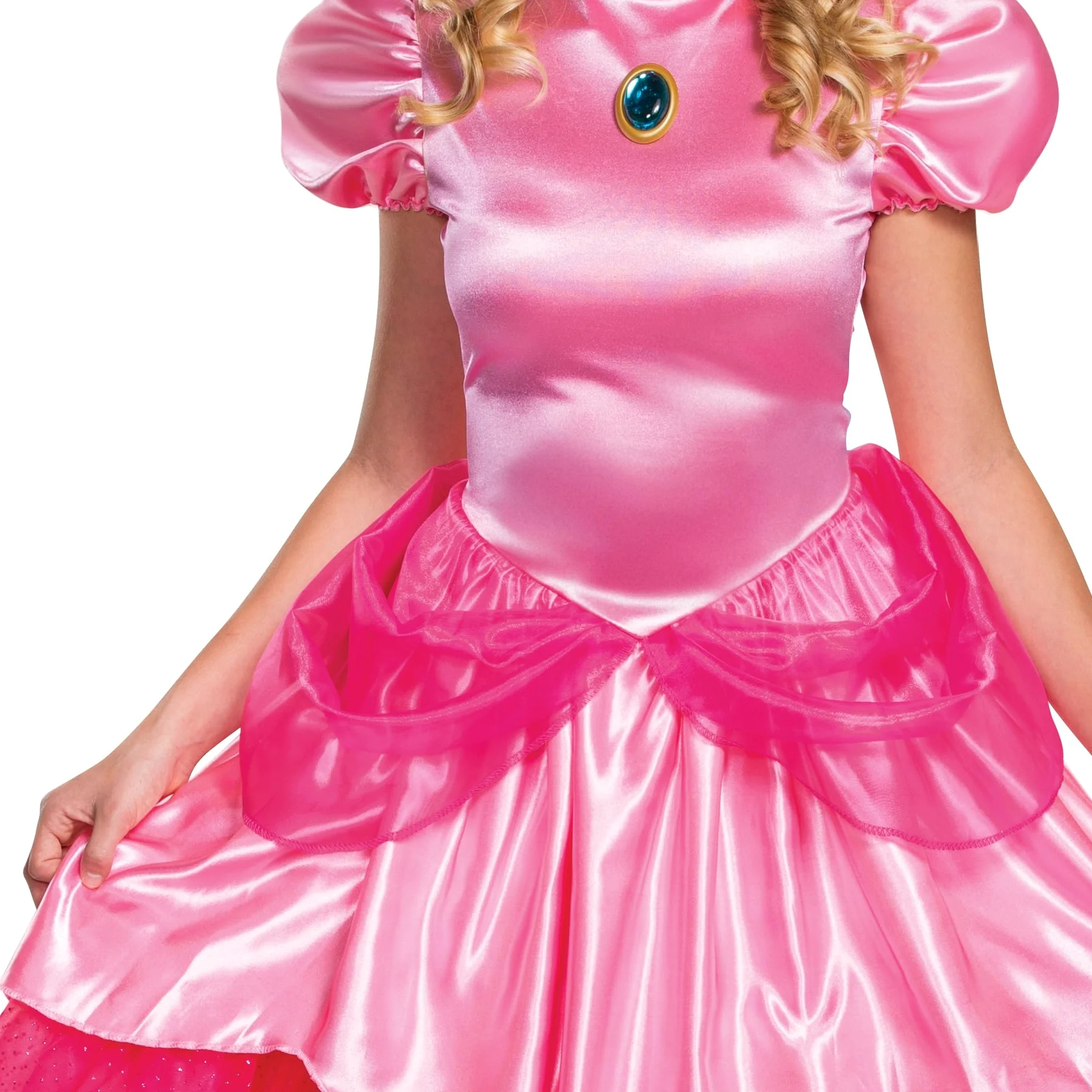 Disguise Nintento Oficial - Disfraz Princesa Peach Mujer, Disfraz Princesa Peach Adulto, Disfraz Personajes Mario Bros Mujer, Disfraz Mujer Carnaval Talla S,L
