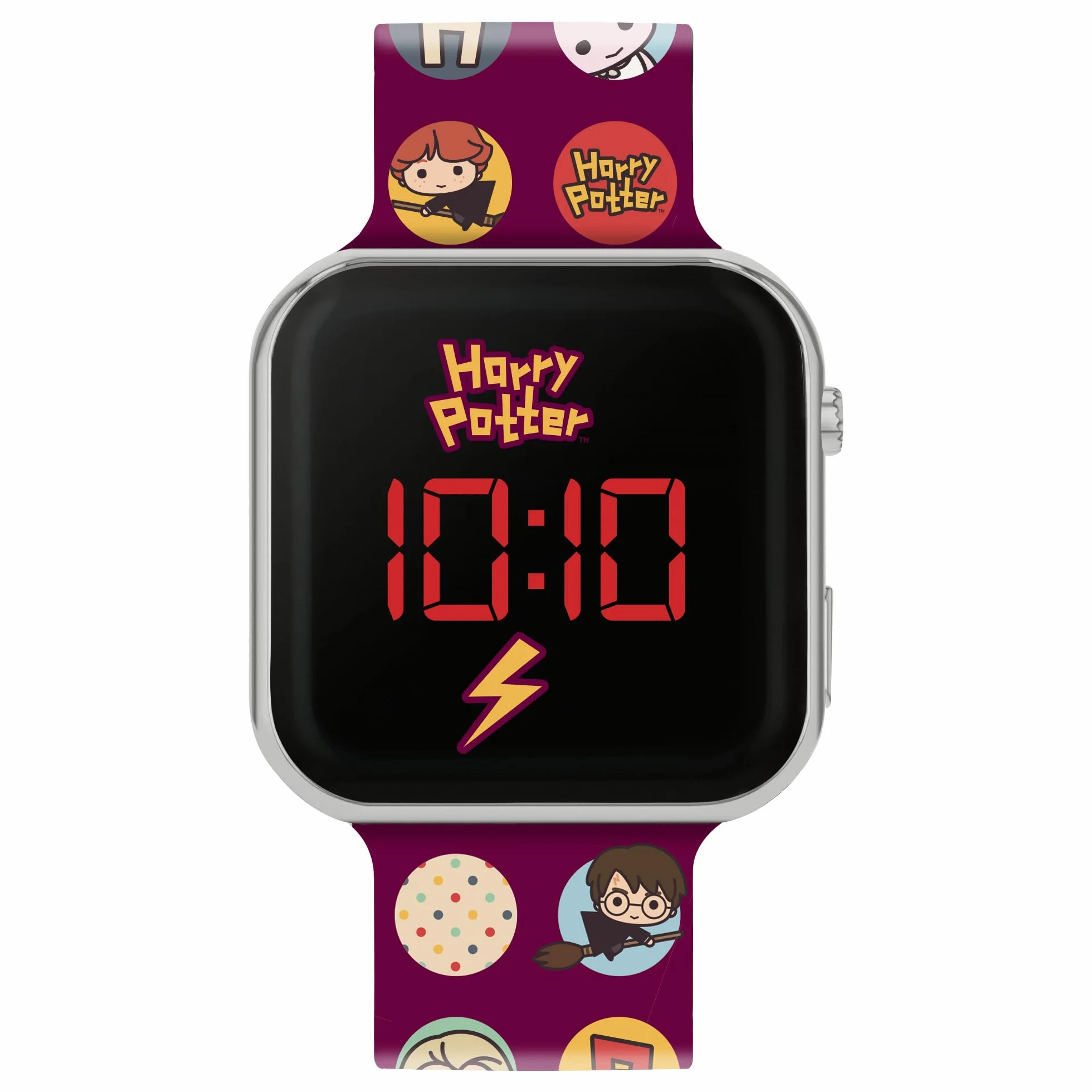 Accutime Harry Potter Reloj LED Digital para niños Correa de Silicona roja HP4155