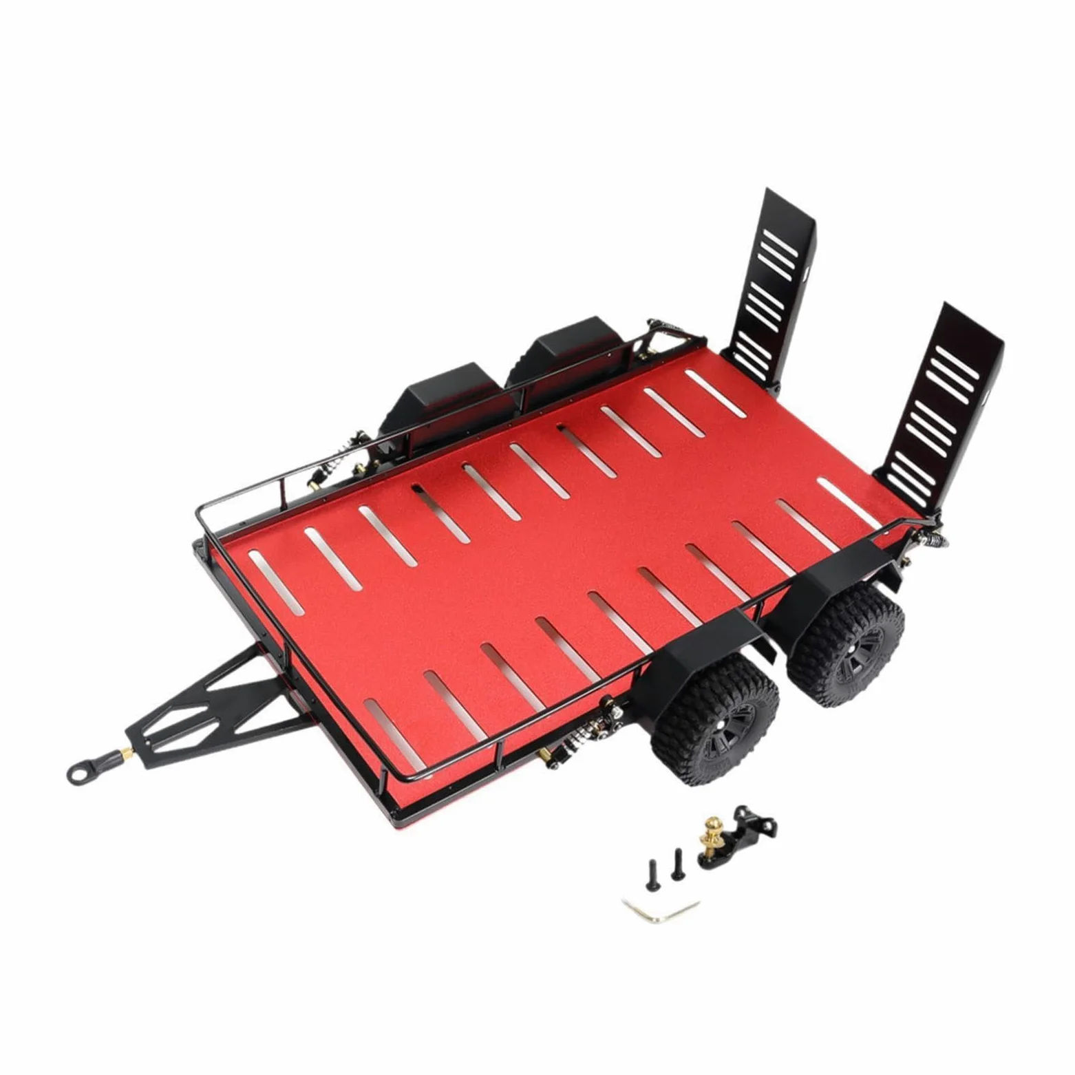 Remolque de metal estable para coche RC, piezas de mejora para | orugas 1/18: fácil de instalar, protege el chasis y es un accesorio sencillo.