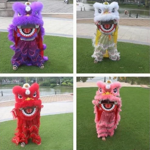 Accesorios tradicionales para disfraz de danza del león, actuación de Año Nuevo chino, 14 pulgadas para niños de 5 a 12 años