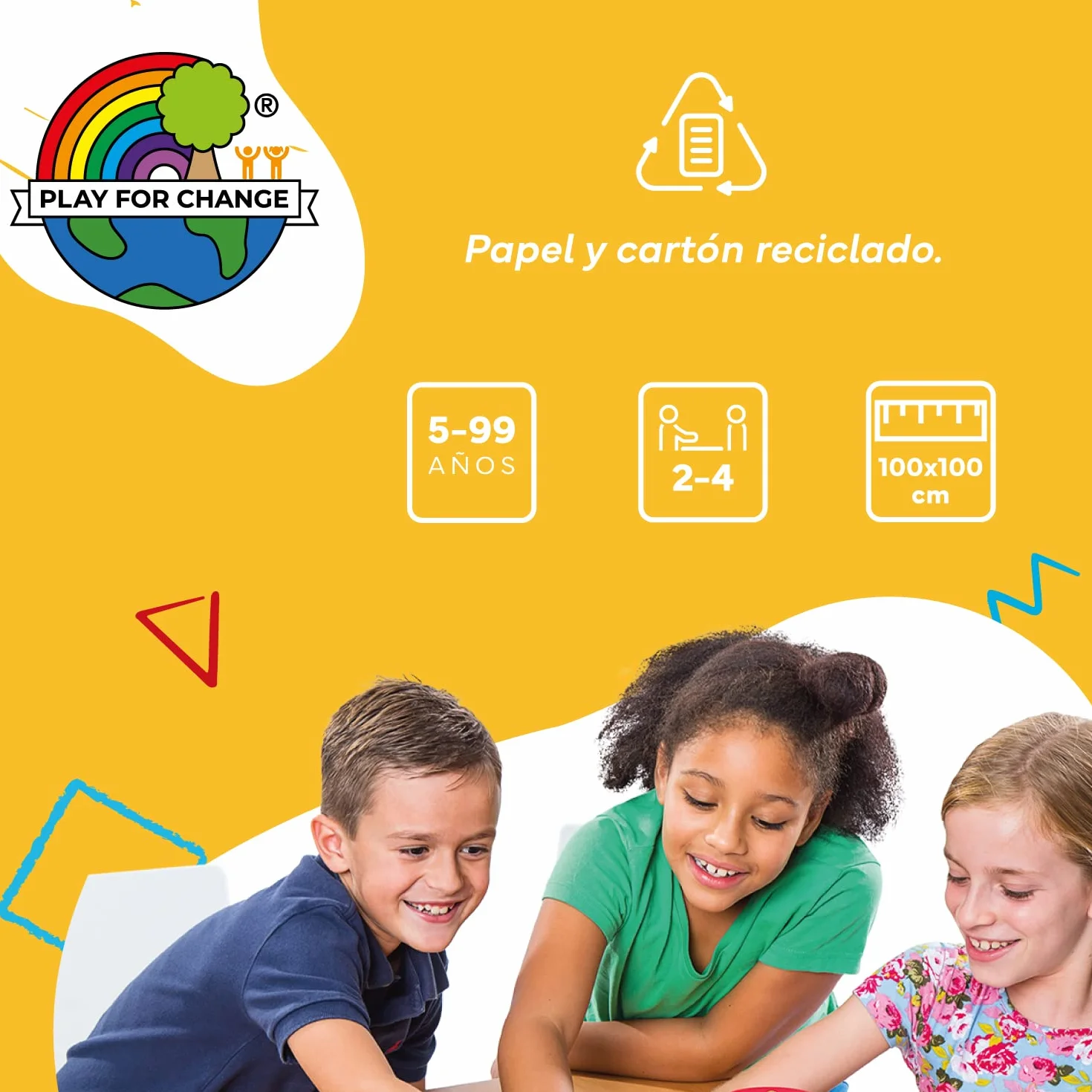 Cayro - Parchís - + 5 Años - Modelo Gigante -Tablero 100 x 100 cm - Juego de Mesa - Niños y Adultos - para Jugar al Aire Libre - Ideal 2 a 4 Jugadores