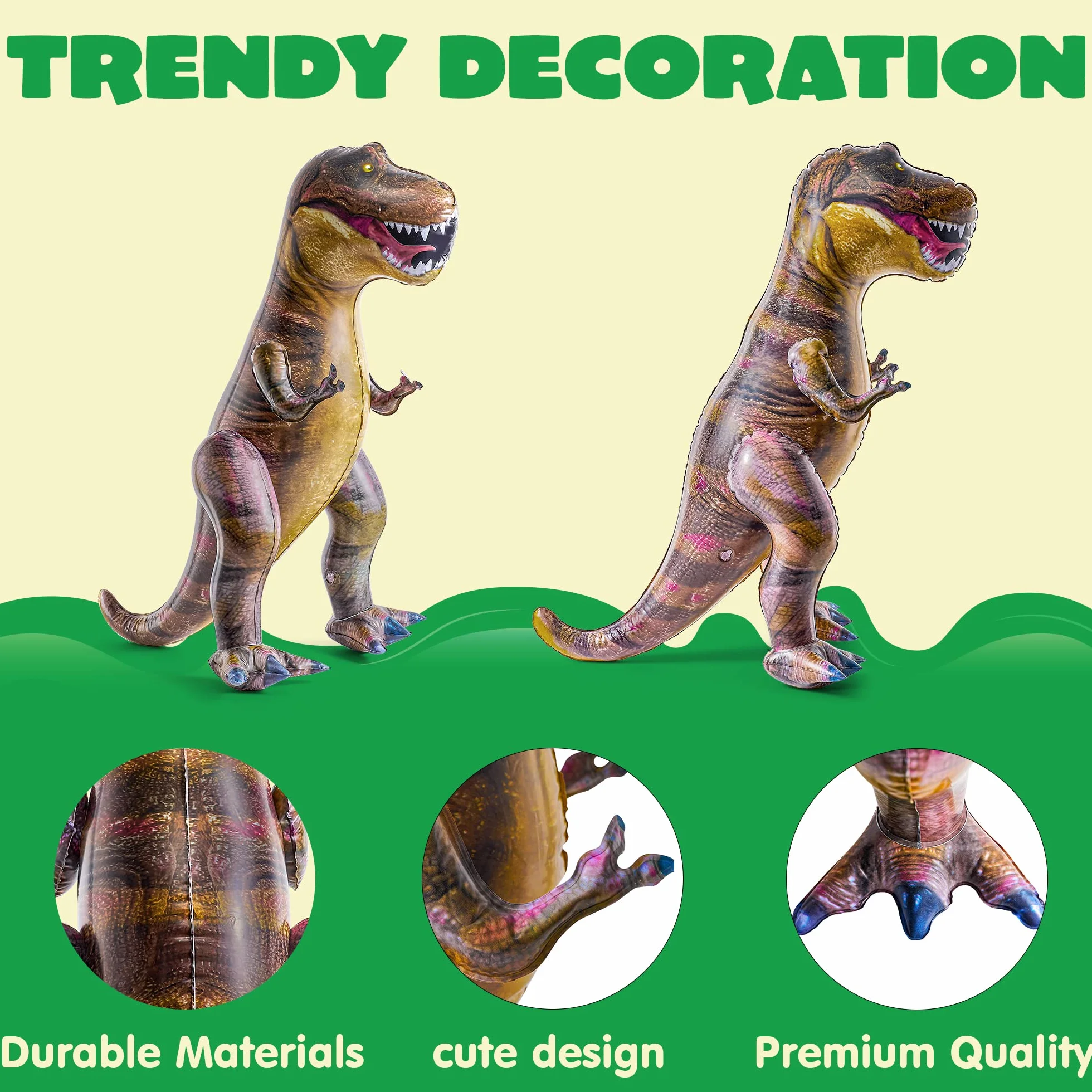 JOYIN T-Rex Dinosaurio Inflable 76cm para Decoraciones de Fiesta en la Piscina