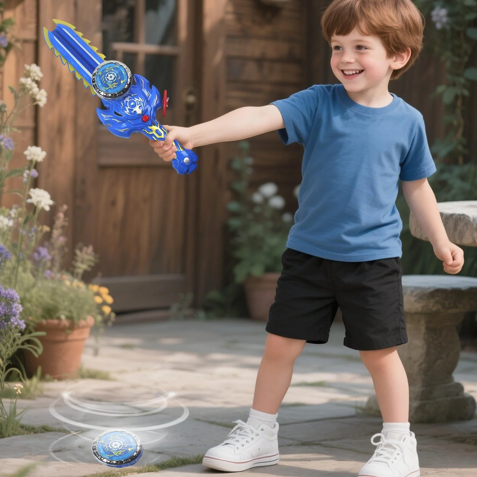 Espada De Beybladee Brillante, Top De Batalla, Giroscopio con Luces, Efectos De Sonido Y Luz, Diversión Interactiva De Batalla De, 29x8x3cm/11.42x3.15x1.18 Pulgadas para Niñas De Niños De