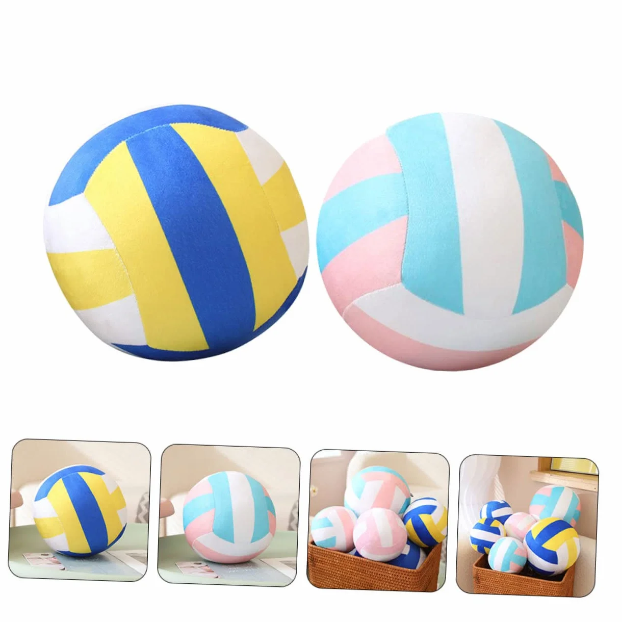 SUPVOX 2 Piezas Pelota Volleyball Peluche DecoracióN Deportiva para Dormitorio Niñas Y Regalo para Amantes del Voleibol Y Playa