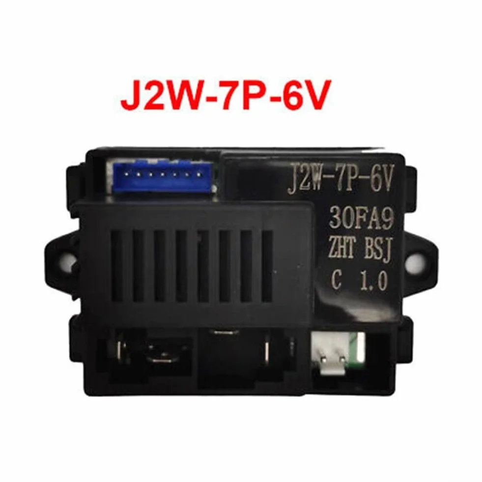 Kit de motor de control remoto de coche eléctrico para niños, receptor y transmisor de 2.4 G para vehículos de 6 V 12 V, compatible con J2W-7P-6V J2WB-7P-12V (J2W-7P-6V)