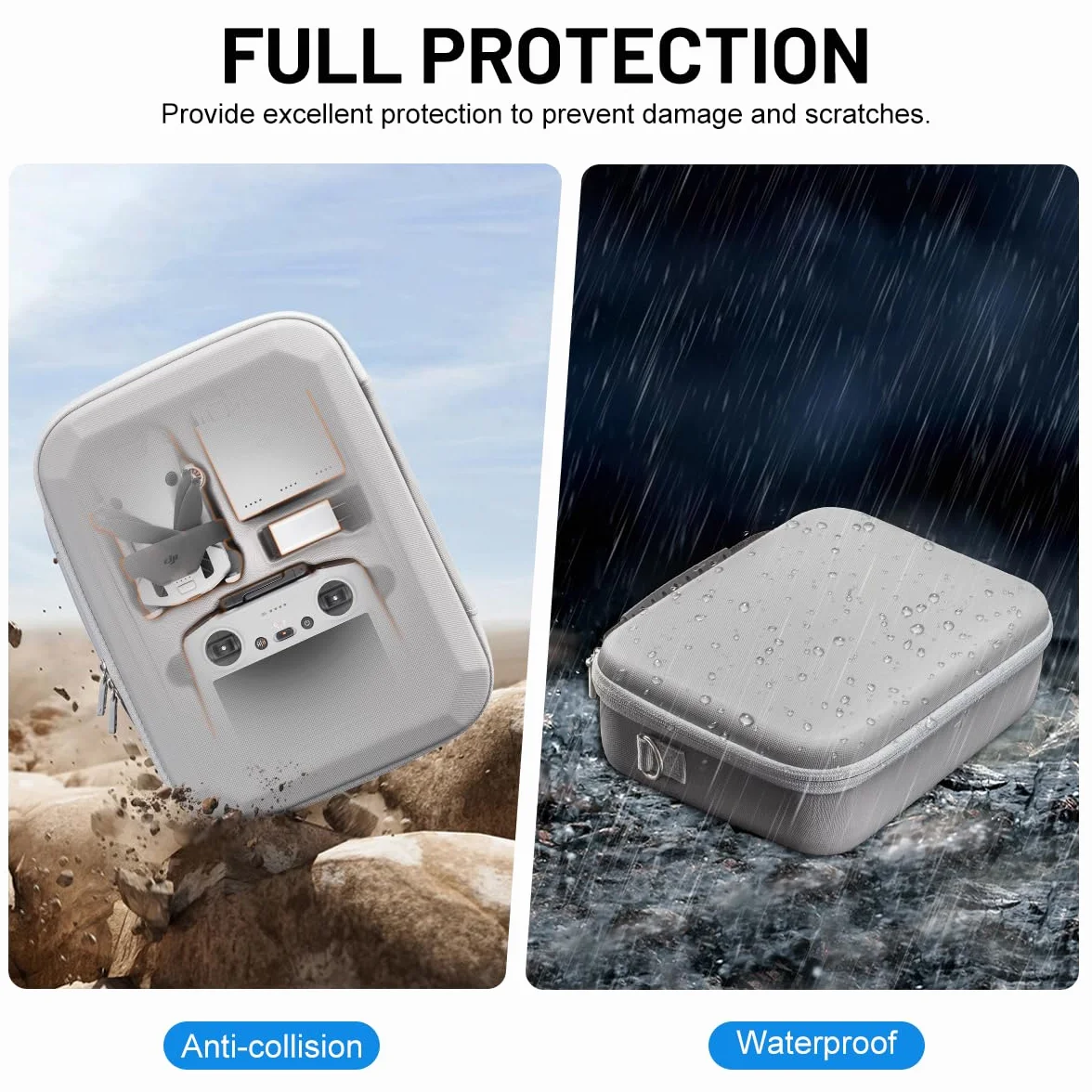 Bolsa para dji Mini 3/Mini 3 Pro/Mini 4 Pro Drone Fly More Combo, Impermeable Funda para dji RC Controlador Accesorios Bolsa de Viaje Portátil, para Dron Proteger