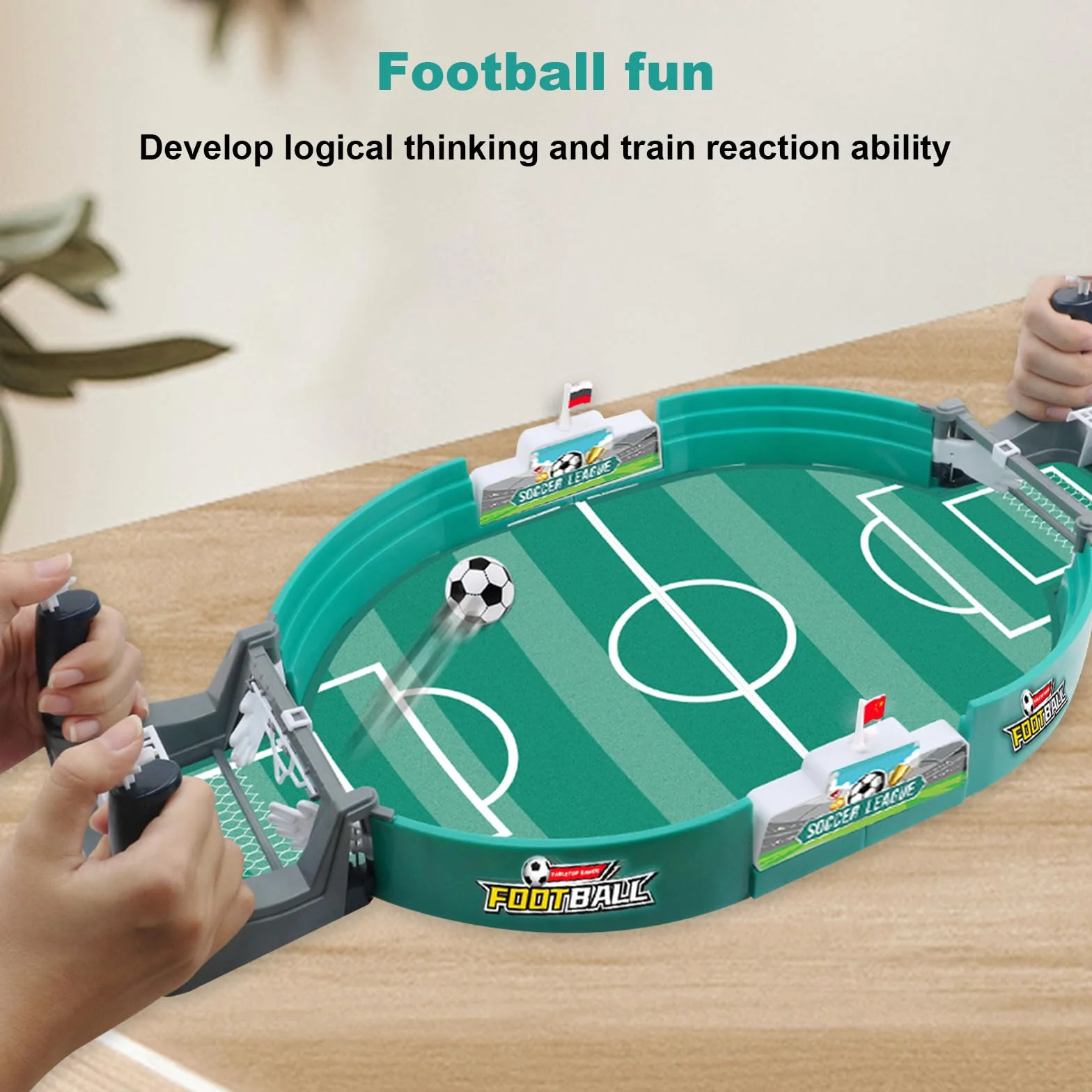 Futbolín de Mesa Familiar Mini | Juego Interactivo para Padres e Hijos | Juguete para Niños 3+ y Adultos | Montaje Fácil | Kit Compacto