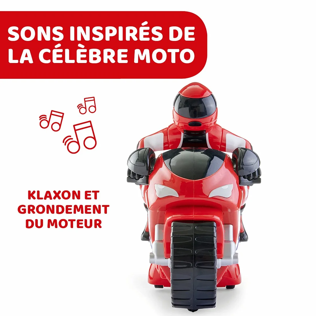 Chicco Moto a Control Remoto Ducati 1198 RC con Manillar intuitivo, claxon y Sonido de Motor. Regalo para niños de 2 a 6 años.