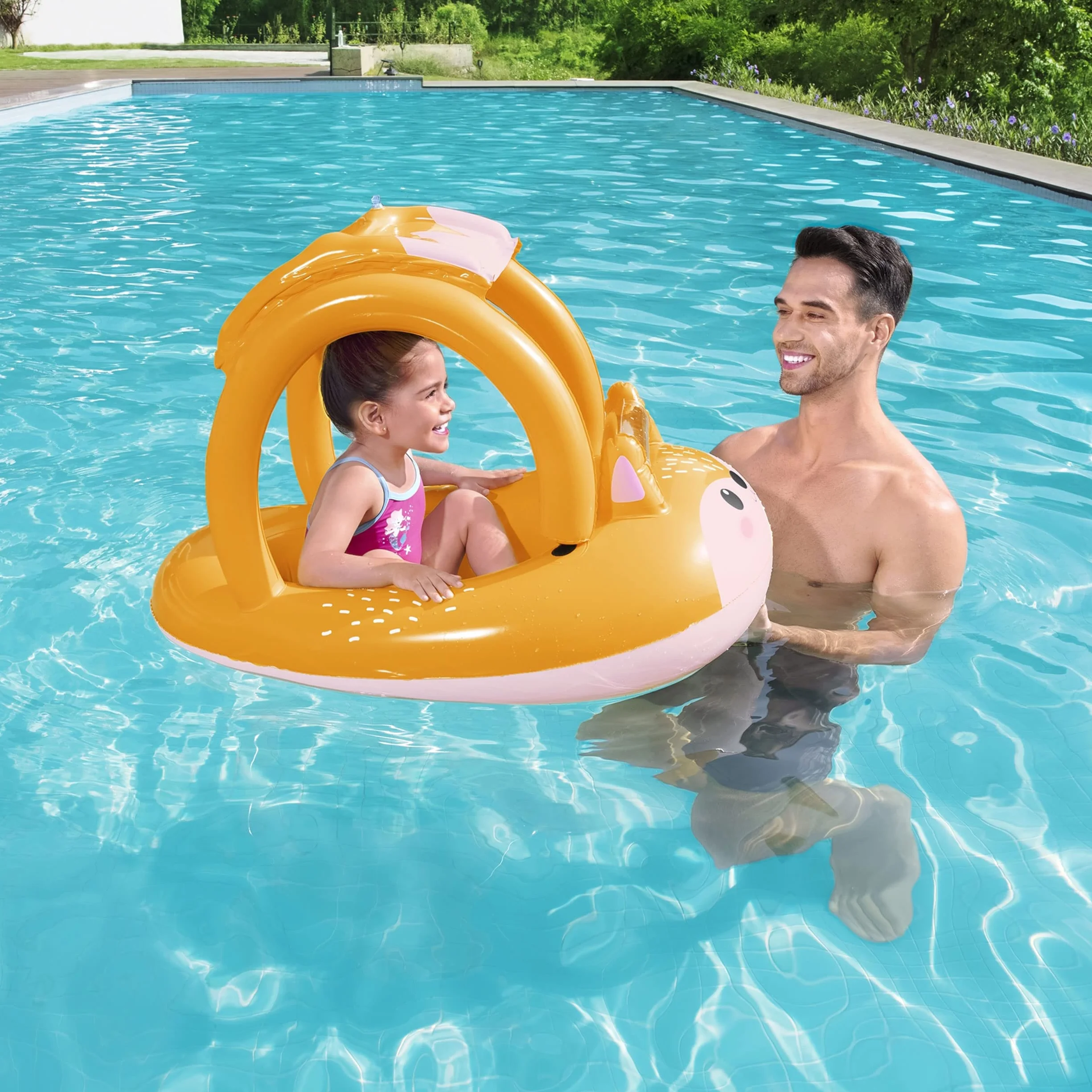 Bestway Inflatable Fox Float for Kids | Swimming Pool Inflatable, Swim Float, Pool Toys for Boys and Girls