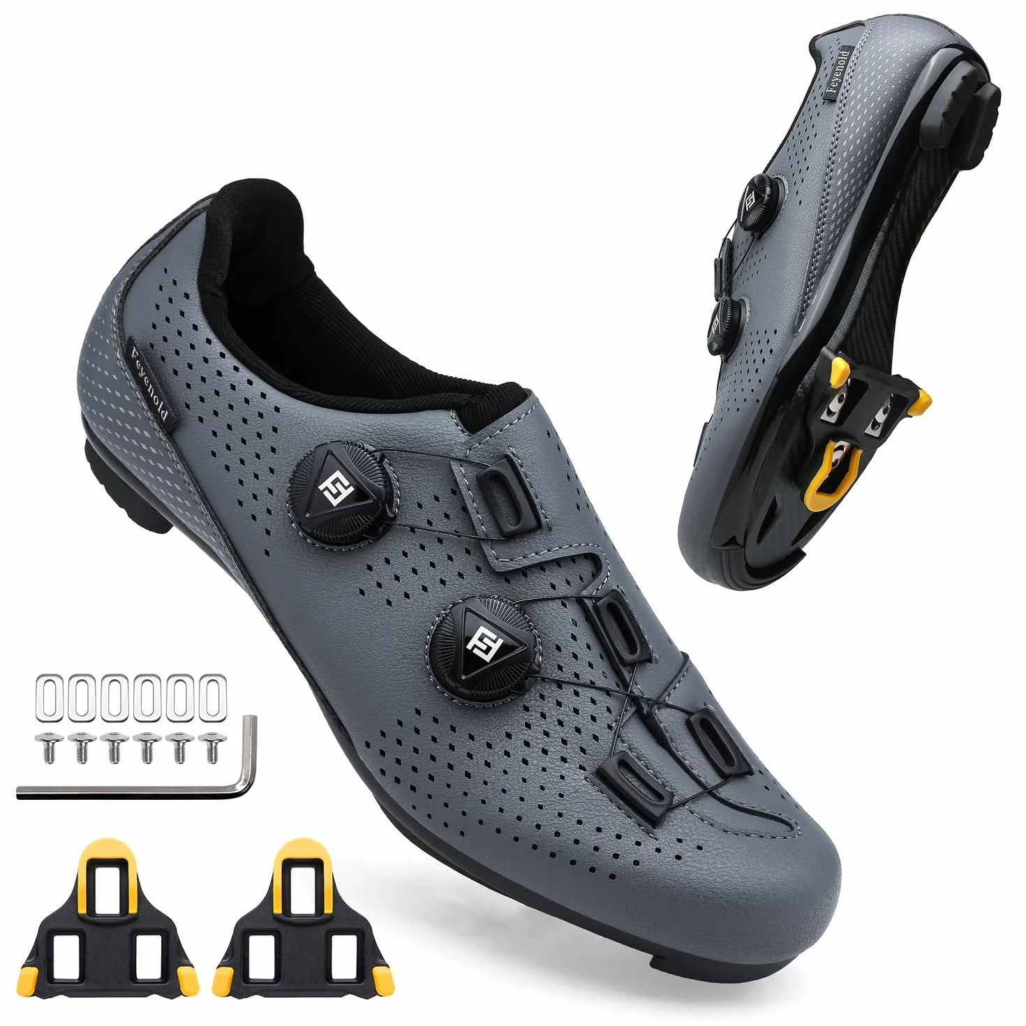 Feyenold Zapatillas de Ciclismo Hombre Mujer SPD-SL Compatibles SPD Look KEO