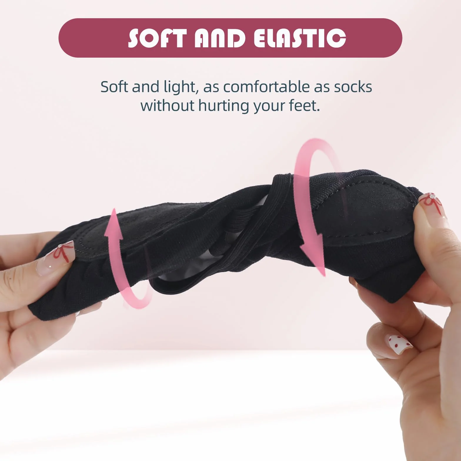 Zapatillas Ballet Transpirable Canvas con Suela de Cuero Dividido para Niña y Mujer