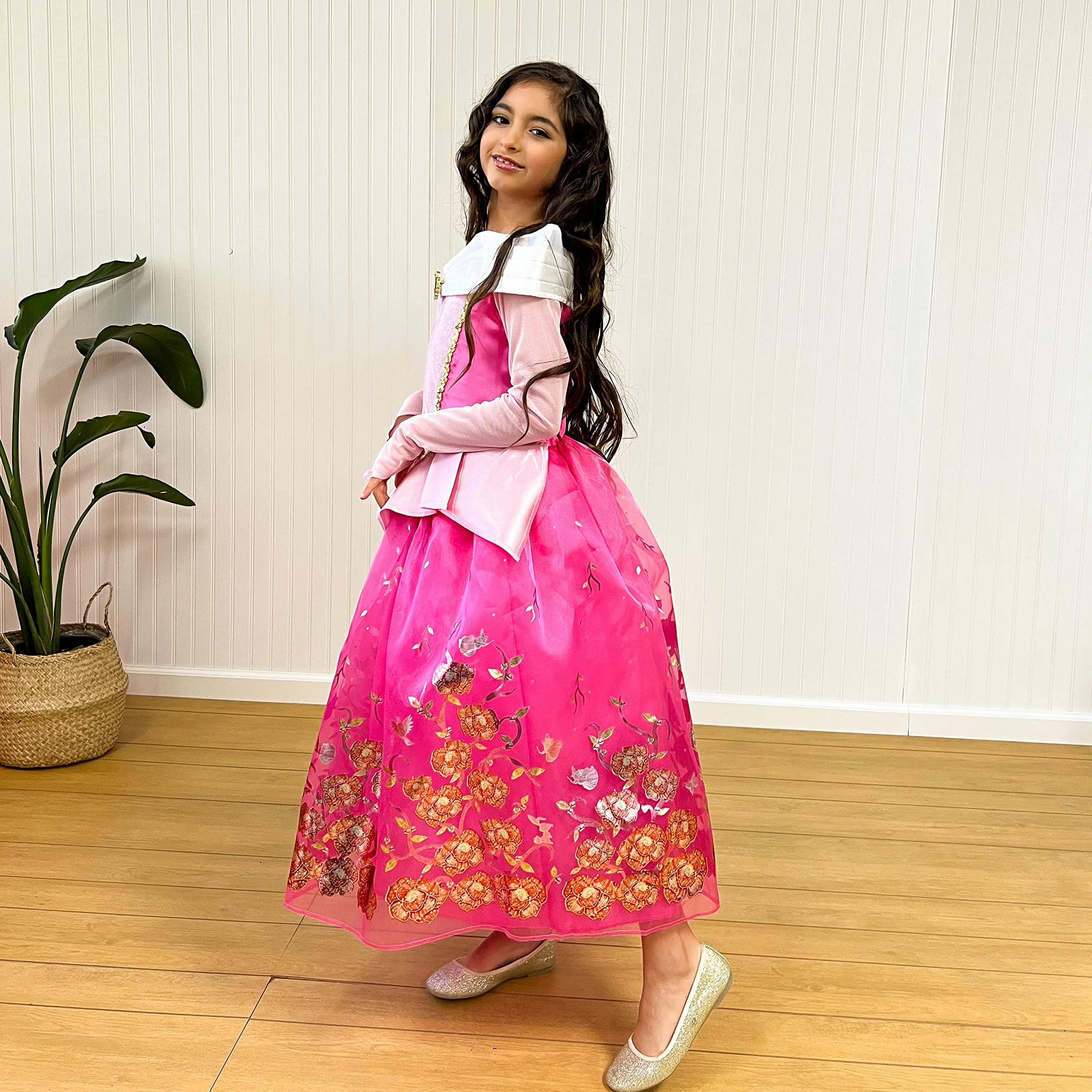 Disfraz de princesa de Disney, disfraz oficial de cuento de hadas para niños con accesorios