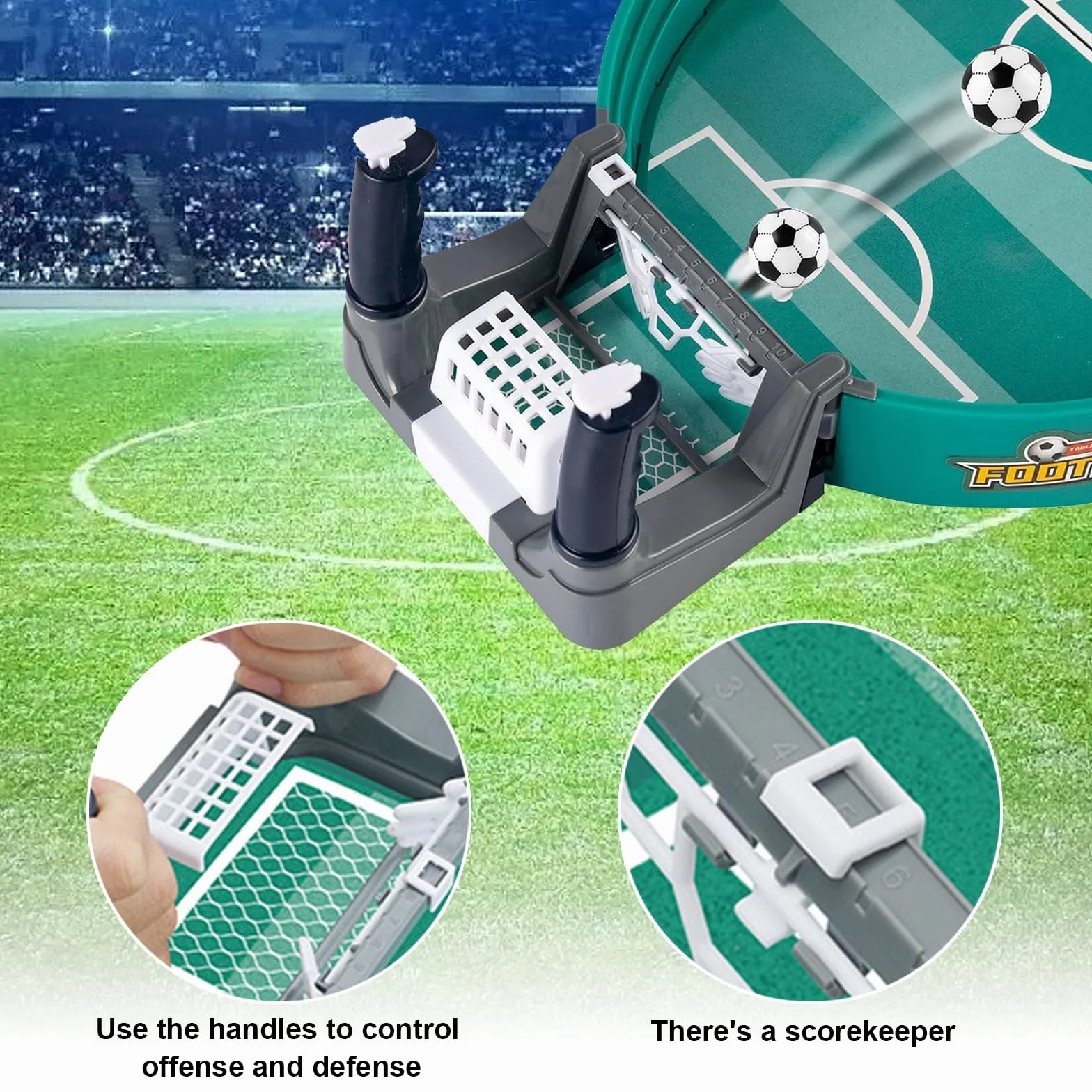 Futbolín de Mesa Familiar Mini | Juego Interactivo para Padres e Hijos | Juguete para Niños 3+ y Adultos | Montaje Fácil | Kit Compacto