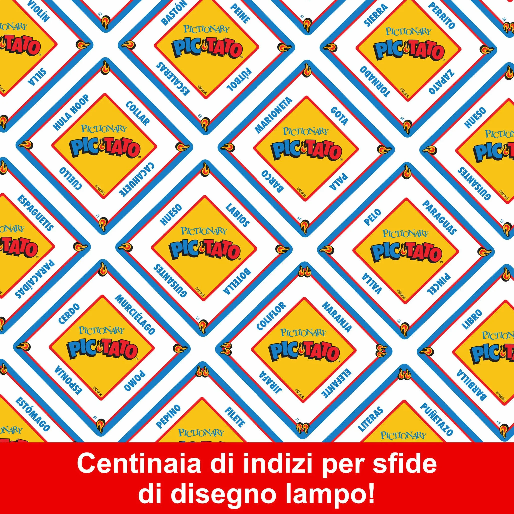Mattel Games Pictionary Pic-Tato Juego de la patata caliente familiar con música y pistas en español JHC62