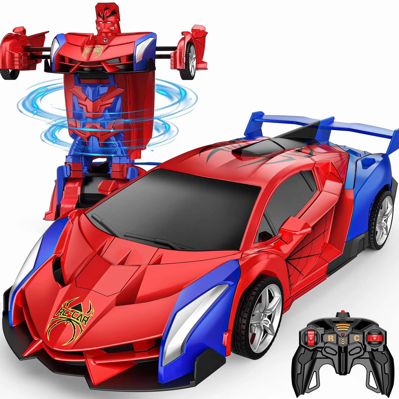 Braxel Coche Teledirigido Niños 3 4 5 6 7 8 Años, 2.4GHz Transforming RC Juguetes Monster Truck Regalo Niño 3-12 Años, Coche RC Robot Regalos para Niños de Pascua 2026