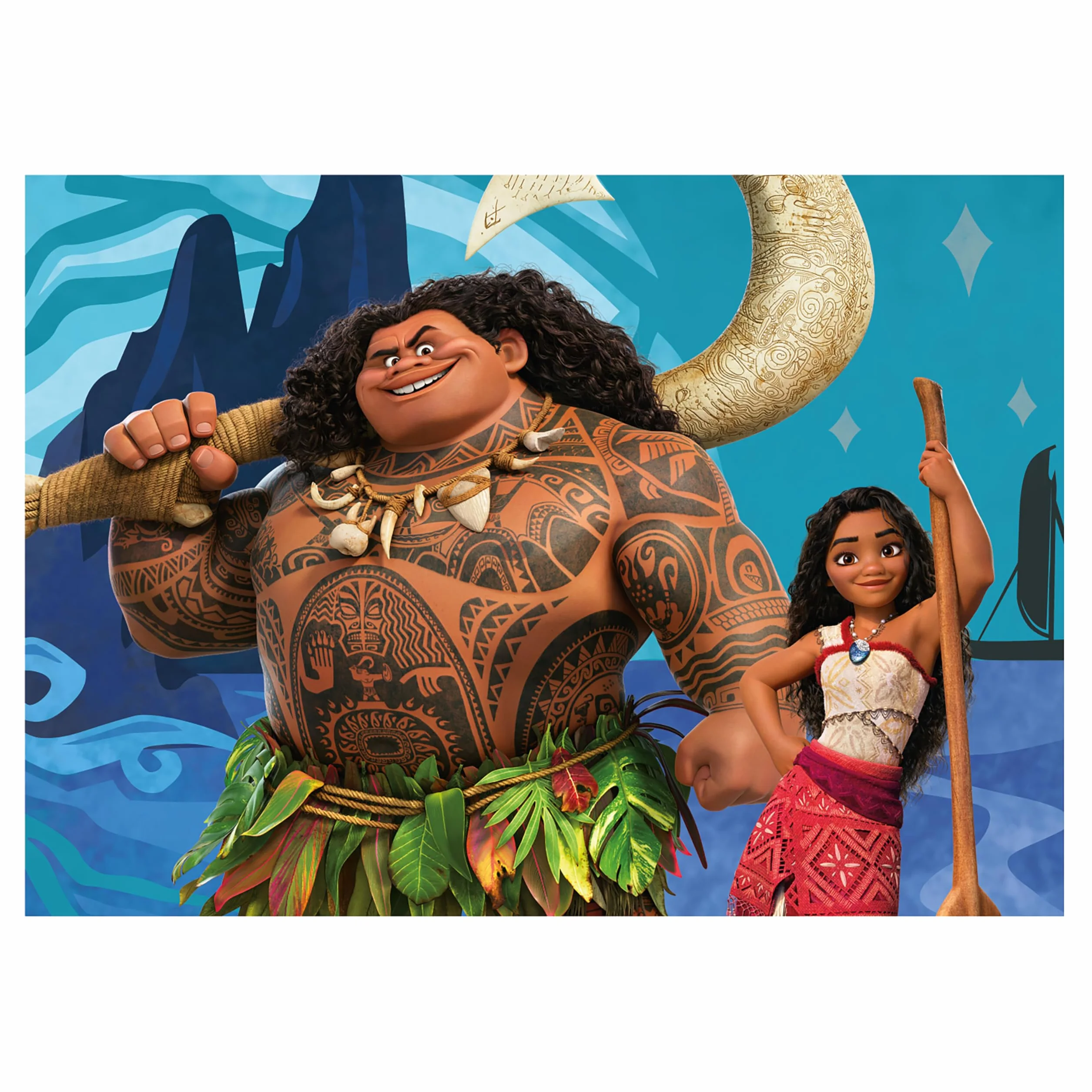Educa - 2 Puzzles de cartón con 48 Piezas con Las imágenes de Vaiana 2, diversión por Partida Doble. Medidas 28 x 20 cm. A Partir de 3 4 5 6 años (20102)