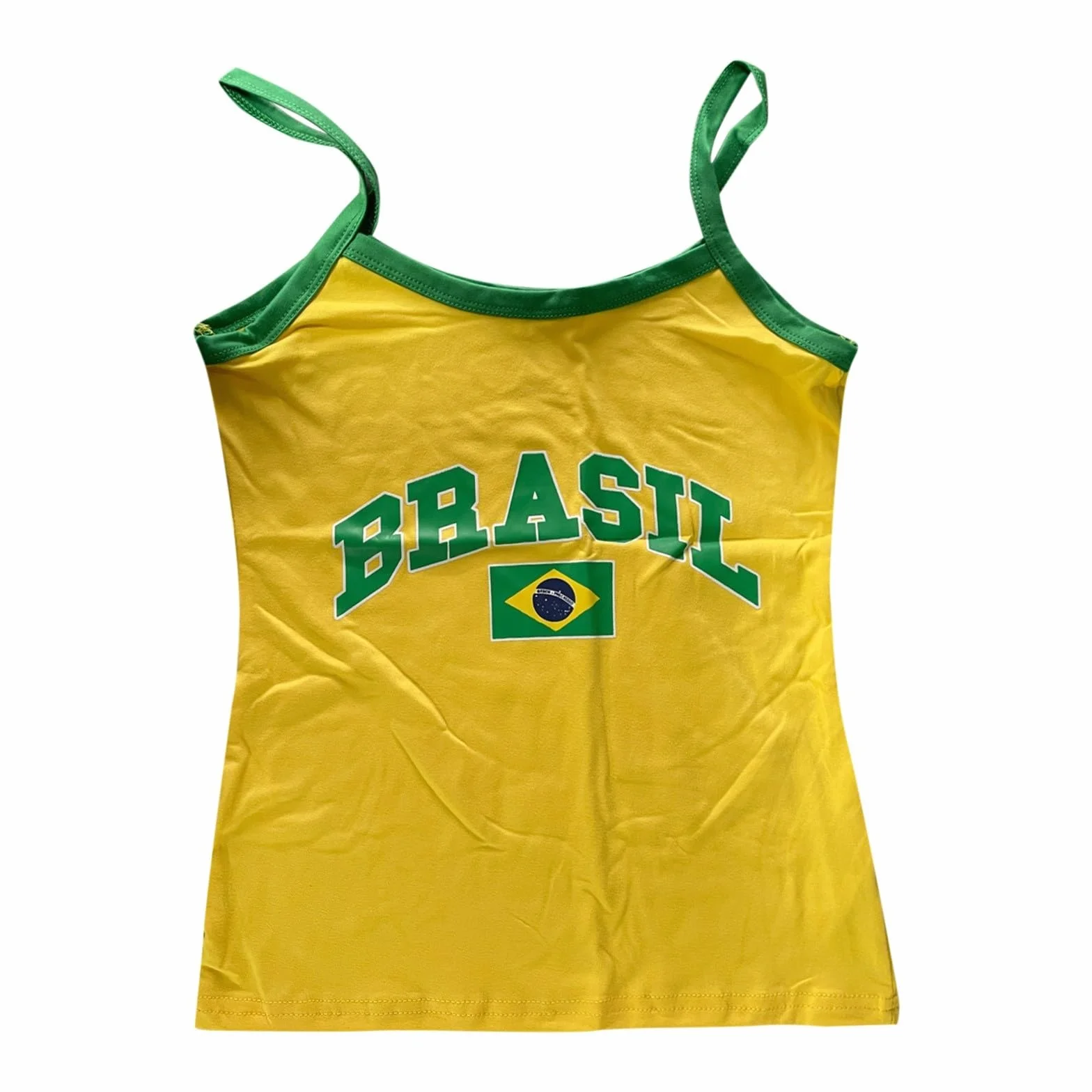 Camisetas gráficas de Brasil para mujer, fibra de bambú transpirable, cuello redondo