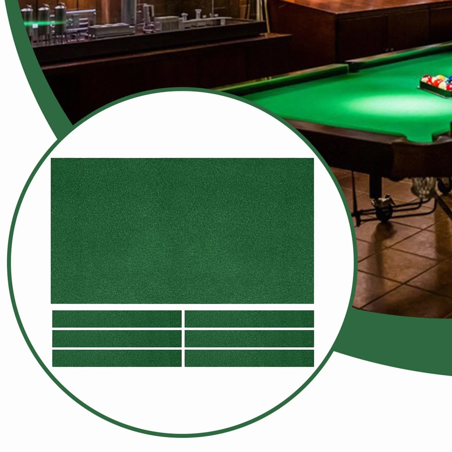 Fieltro de Mesa de Billar Profesional Largo para Interior