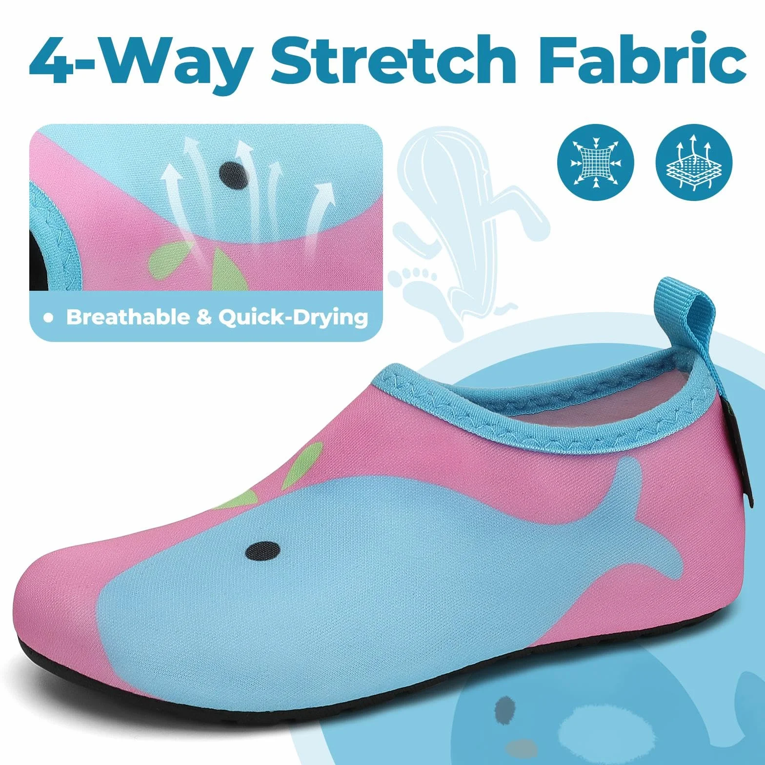 SAGUARO Escarpines de Agua para Niños Antideslizantes Zapatillas Playa Piscina Natación Surf Gr.20-37 EU