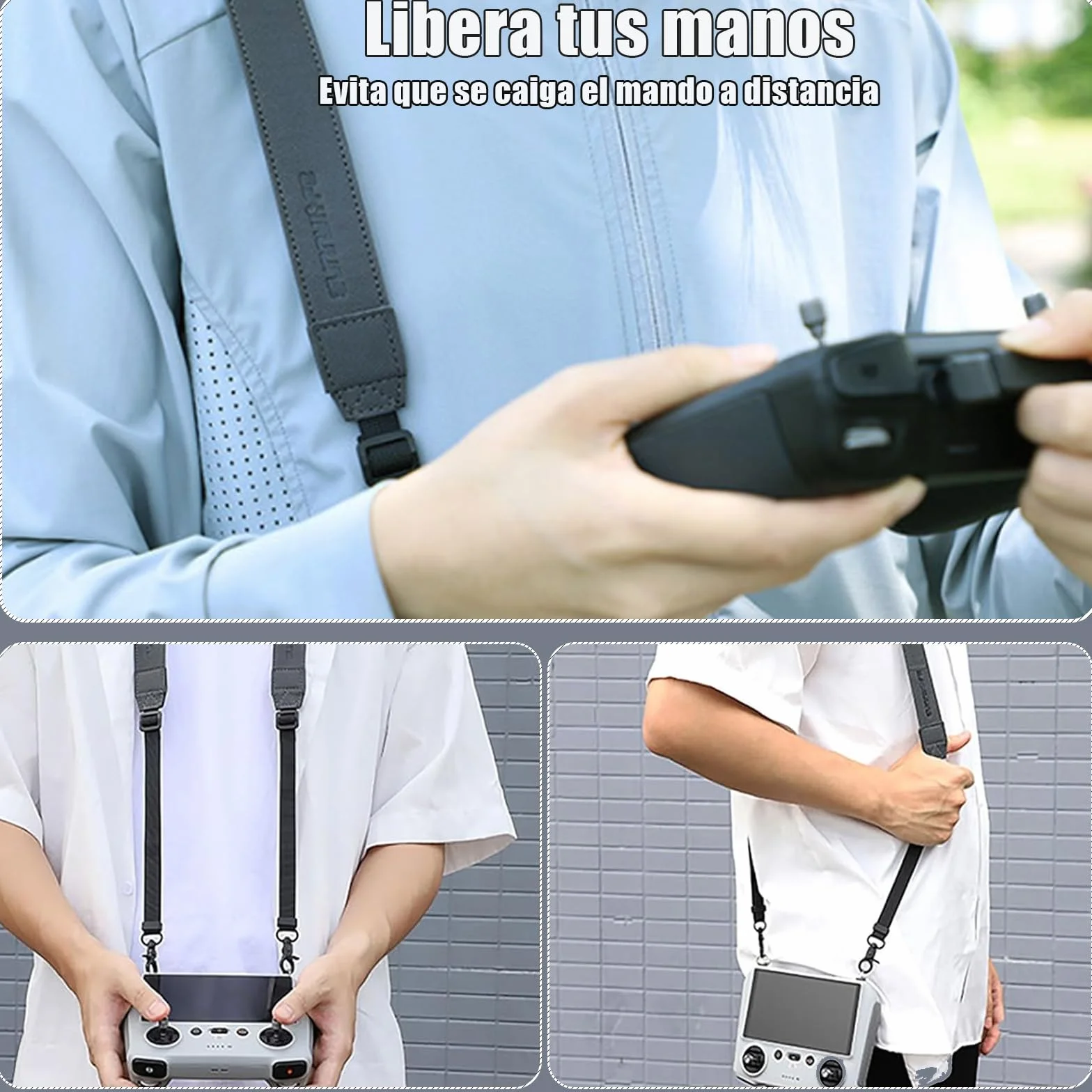 Correa para controlador DJI Mini 3/Mini 3 Pro/Mini 4 Pro/Air 3/ Air 2S/Air 3S/Mavic 3 Classic, correa de cuello para DJI RC/RC 2/RC Pro,correa de hombro para accesorios de drones