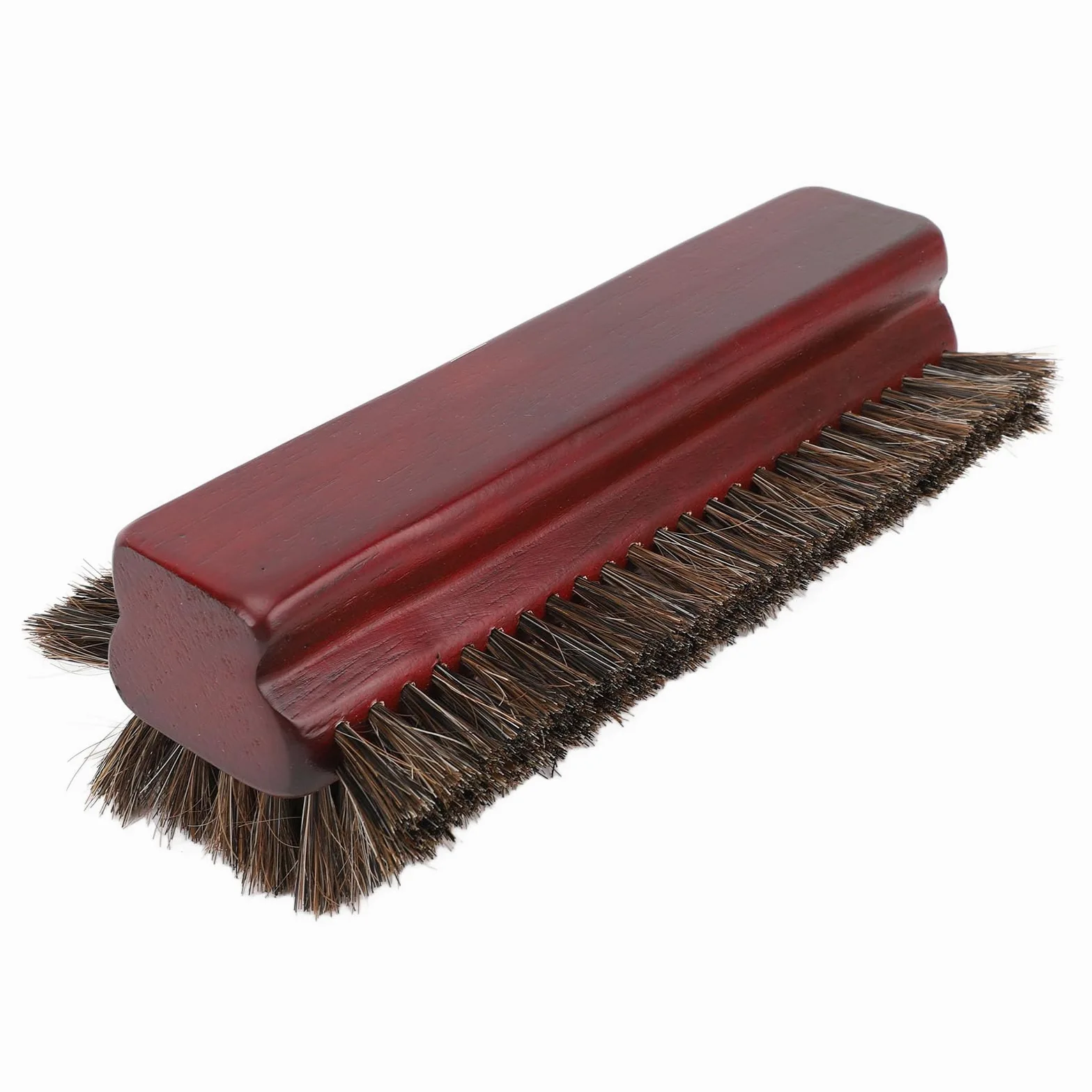 Cepillo para Mesa de Billar, Limpiador de Billar de 3 Caras de Madera de Primera Calidad, Pelo de Caballo Burdeos para Entusiastas