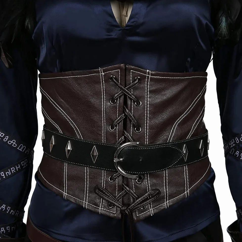 Gosbeliy Yennefer Disfraz de brujo cosplay para mujer, disfraz de guerrero, Halloween, carnaval, M