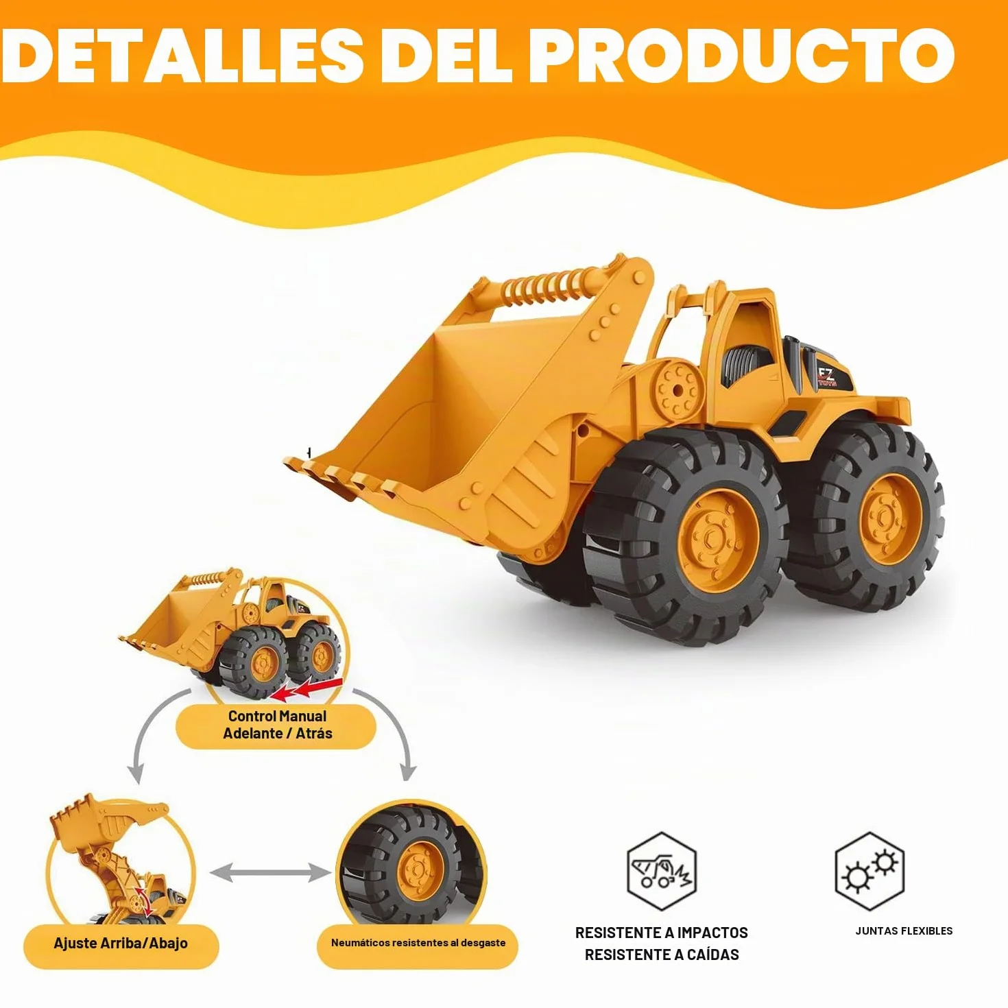 3 PCS Excavadora Juguete, Juego De Excavadora De Juguete De Arena, Coches Juguete De Arena, Con Volquete Camión Excavadora Cargador Frontal, Camiones De Construcción Para Niños e 3 A 12 Años