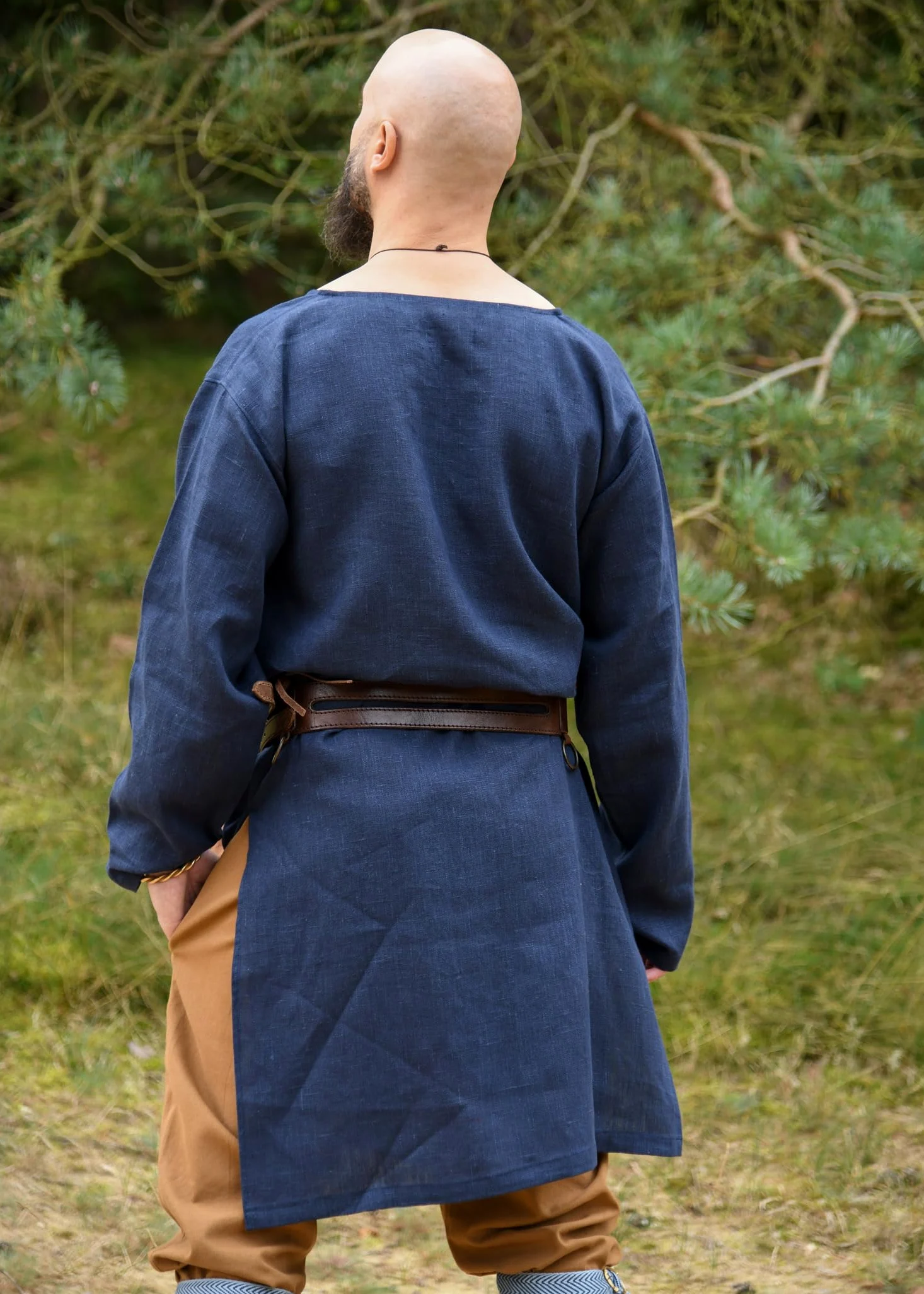 Ulfberth - Túnica de lino medieval - Camisa vikinga - Ropa medieval para hombre - Mercado medieval, vikingo, pirata, LARP
