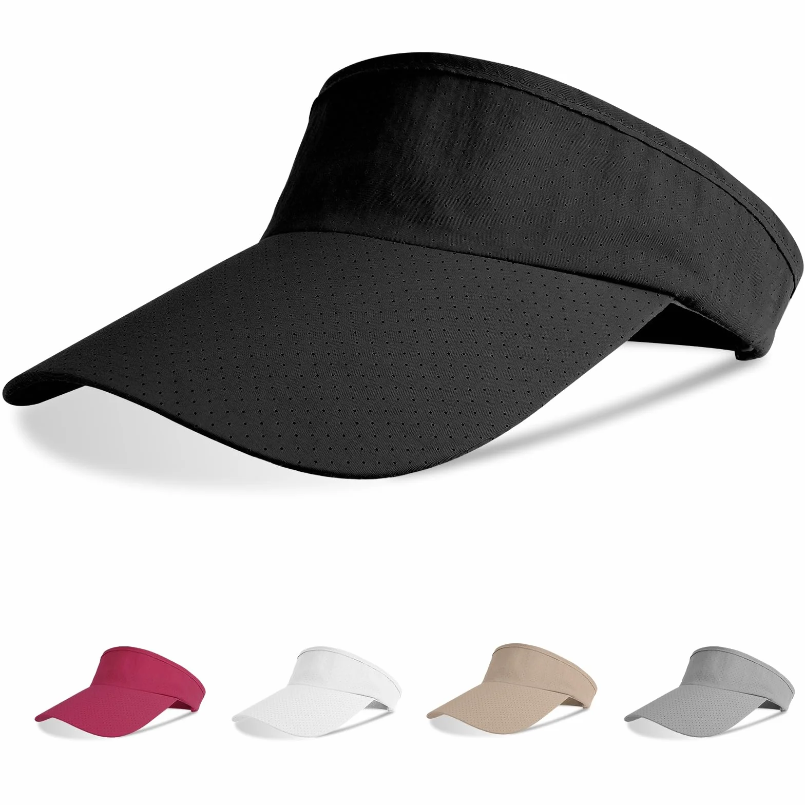 Aomig Viseras para Mujer, Sombrero Verano Transpirable Ajustable, Gorra Unisex de Malla para Running Beisbol Tenis Golf