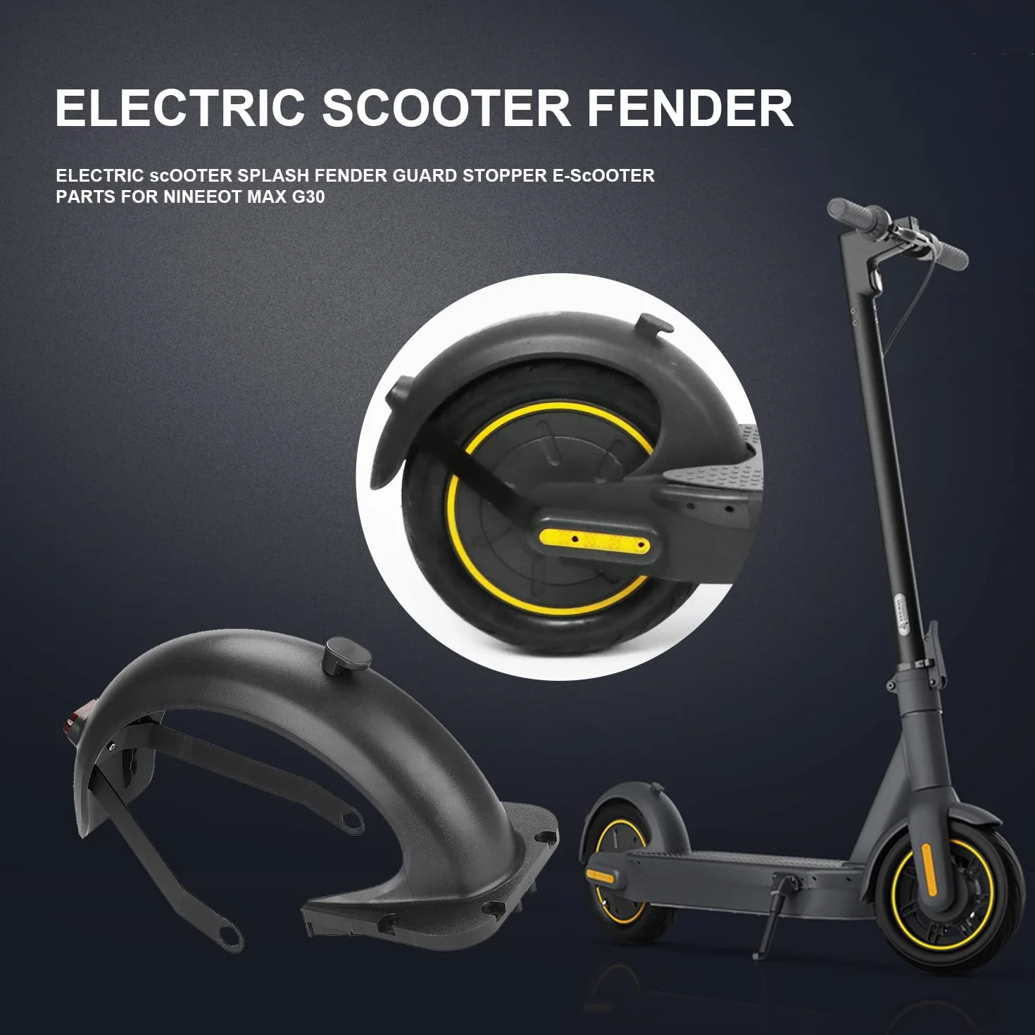 Segway Ninebot MAX G30 Juego de Accesorios para Guardabarros Trasero con Soporte
