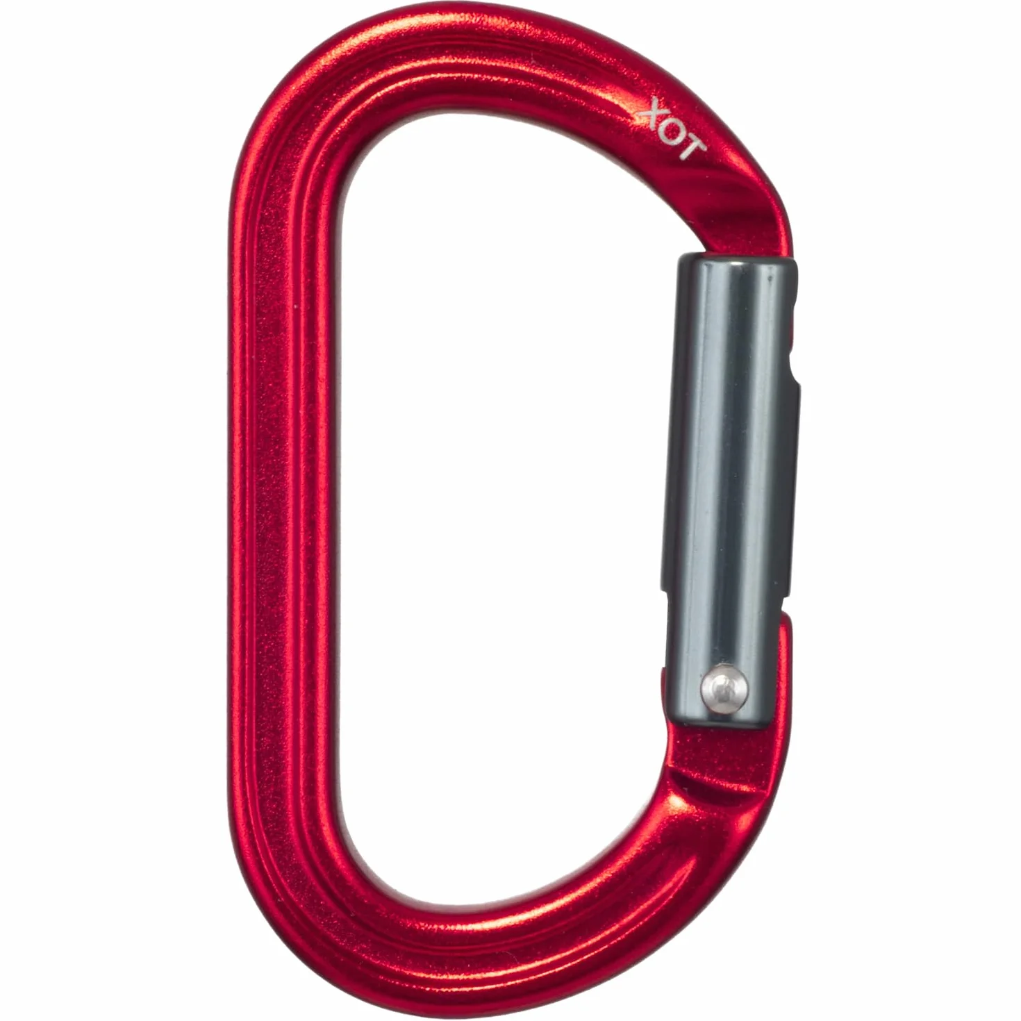 Mosquetón Auxiliar Xot Aluminio 7075 Cierre Keylock 8 kN Rojo
