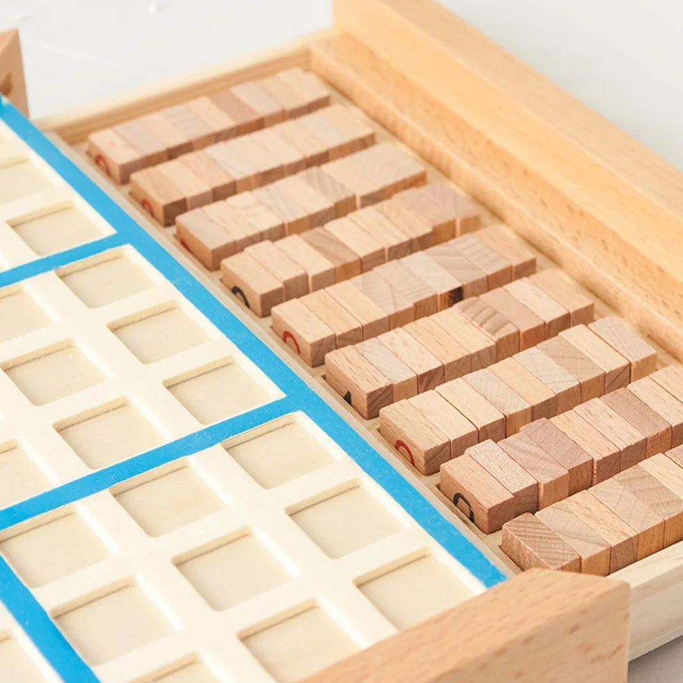 Lixada Juego de Rompecabezas de Madera Sudoku con Cajón