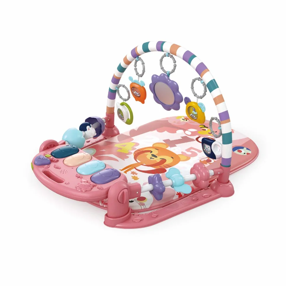 caterbee Alfombra de Juego de Piano para bebé, Juguete de Actividades para recién Nacidos con Piano, tapete de Juego para Gimnasio de Actividades para niños pequeños (Rosa)