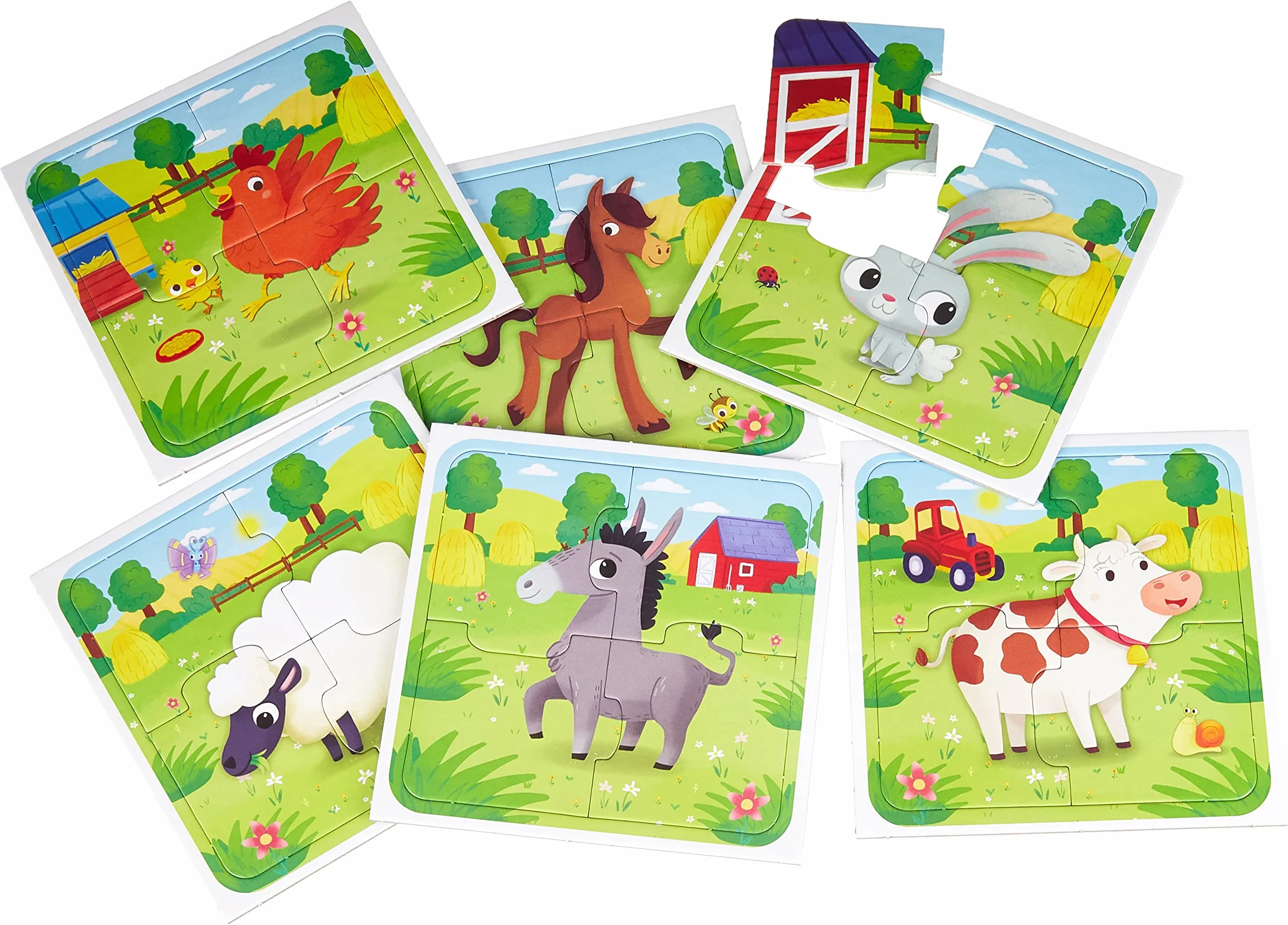 Lisciani CAROTINA BABY Puzzle La Granja Juego Educativo Animales Granja Aprendizaje Niños 1-4 años