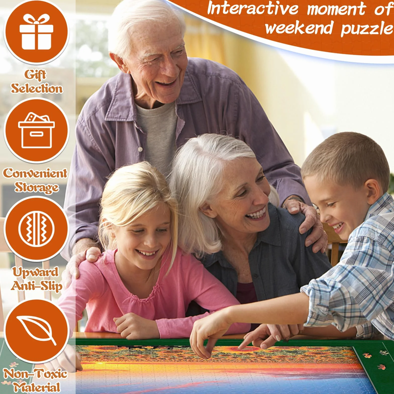 MOYKSRR Tapete Puzzle, Tapete para Enrollar Puzzles para 1000 1500 2000 3000 Piezas, Estera de Rompecabezas Portátil, Puzzle-Mat Roll Up Puzzle-Pad, Accesorios para Puzzles