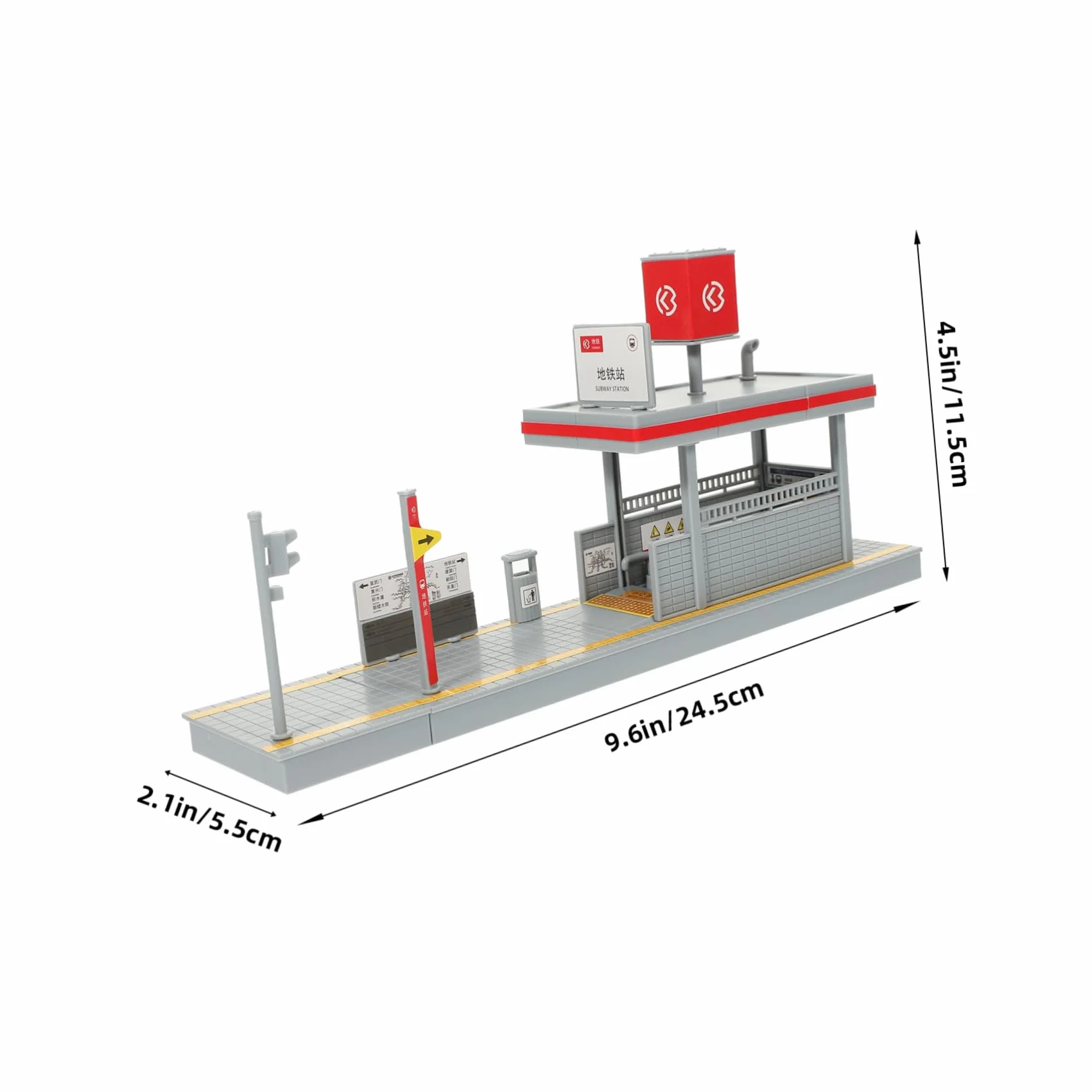 UPKOCH Modelo Plataforma Estación Metro DIY para Niños, Plástico Duradero, Tamaño Compacto, Juguete Educativo, Escenario de Simulación Ferroviaria, Manualidades y Hobby, Uso Familiar,